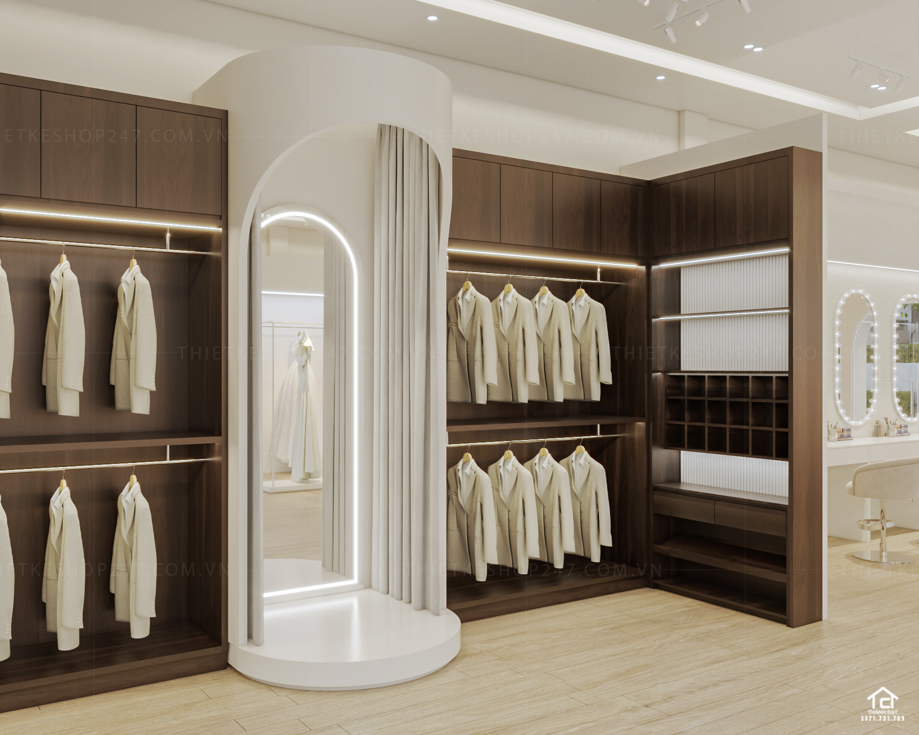 thiết kế studio áo cưới đẹp ấn tượng