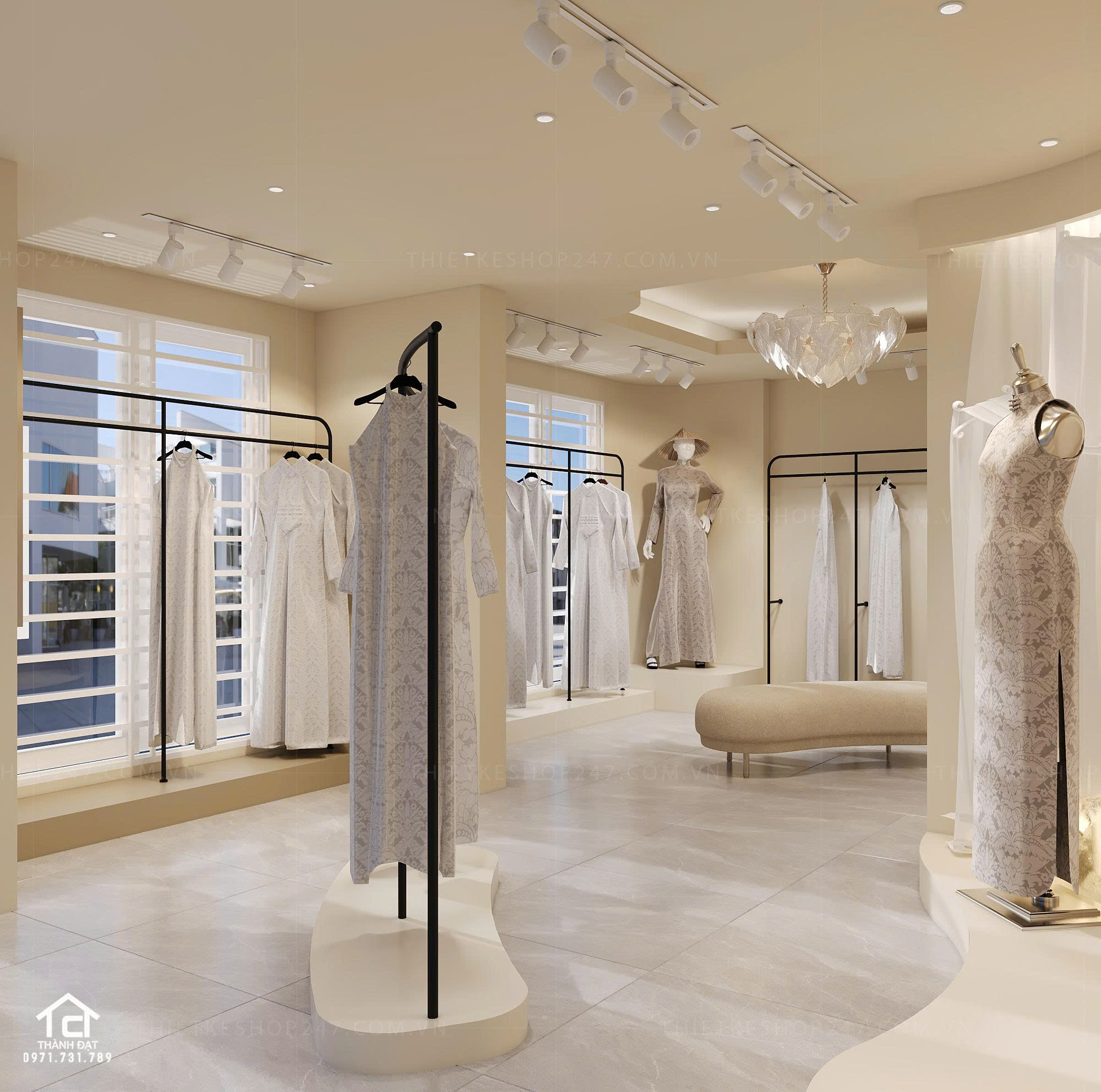 Thiết kế studio áo cưới đẹp ấn tượng