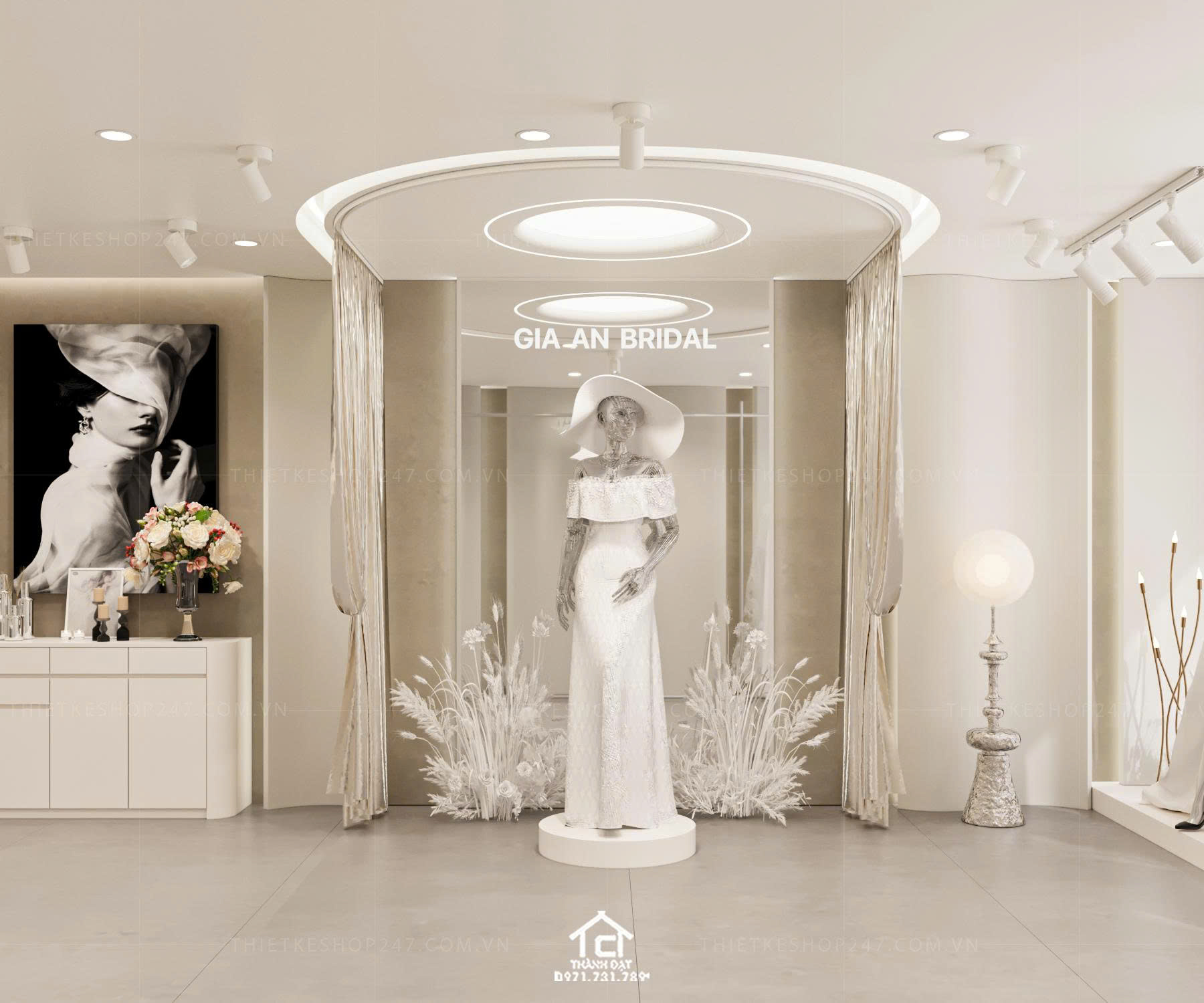 Thiết kế studio áo cưới đẹp ấn tượng