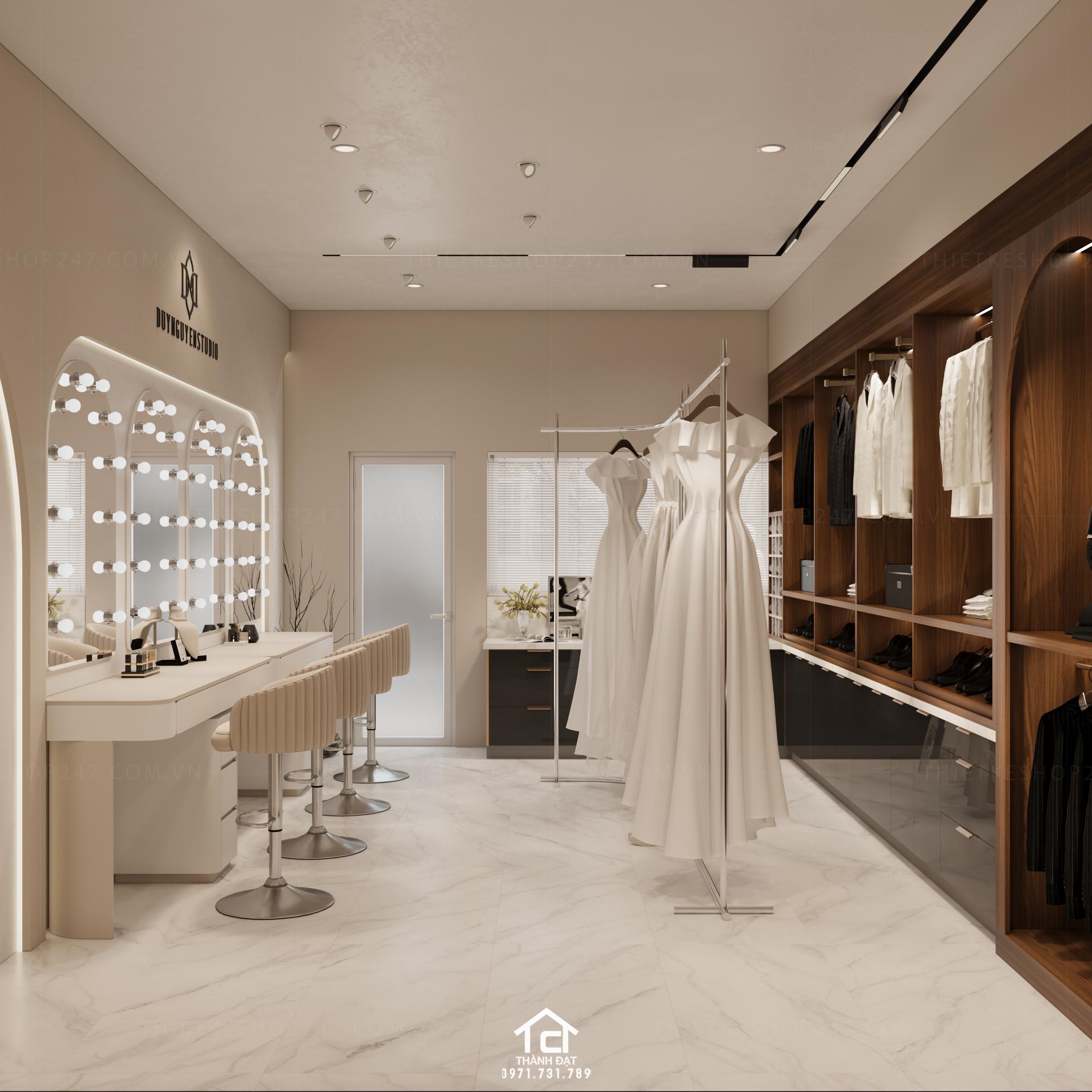 thiết kế studio áo cưới đẹp ấn tượng