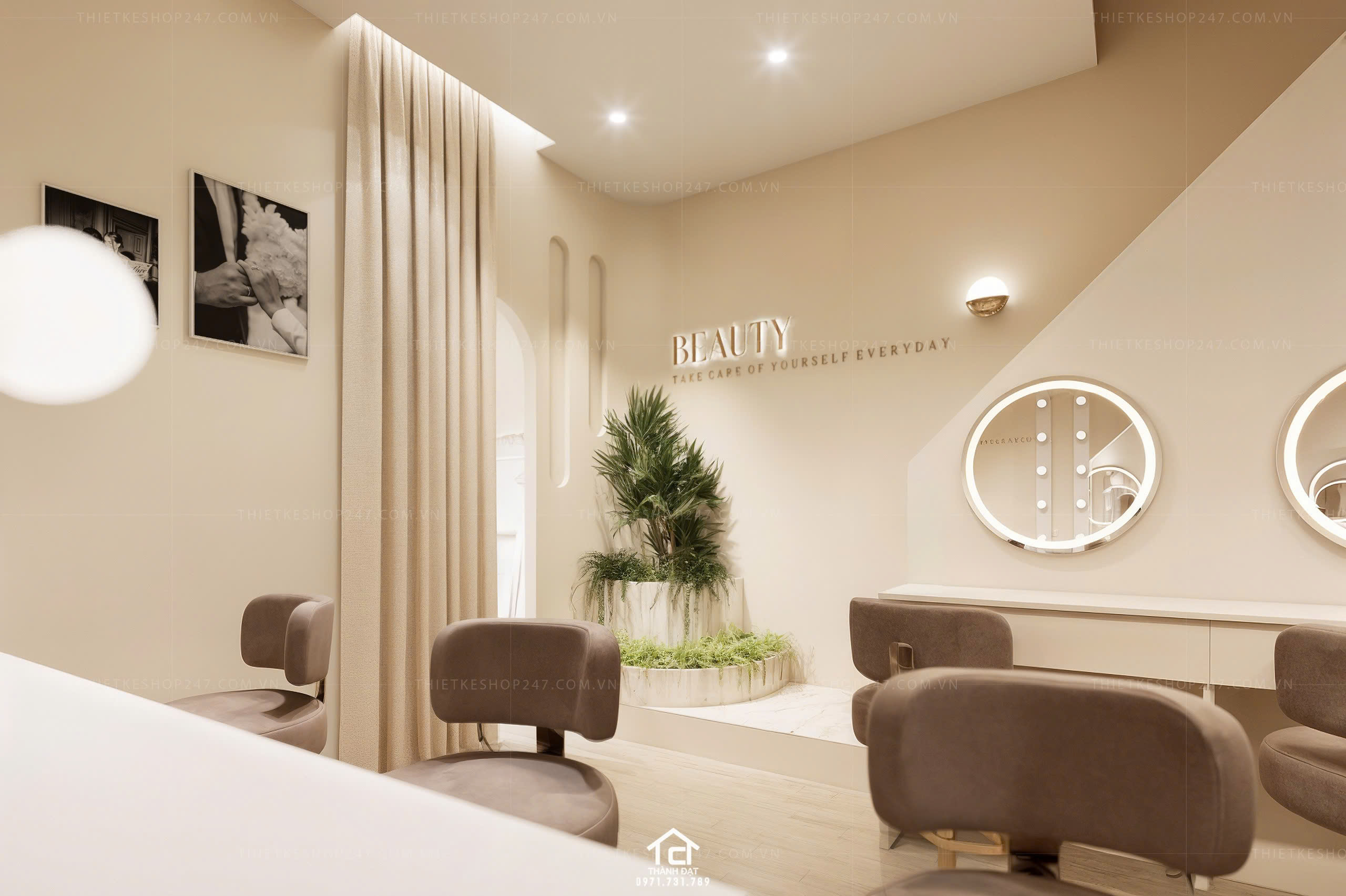 thiết kế studio áo cưới đẹp bắt mắt