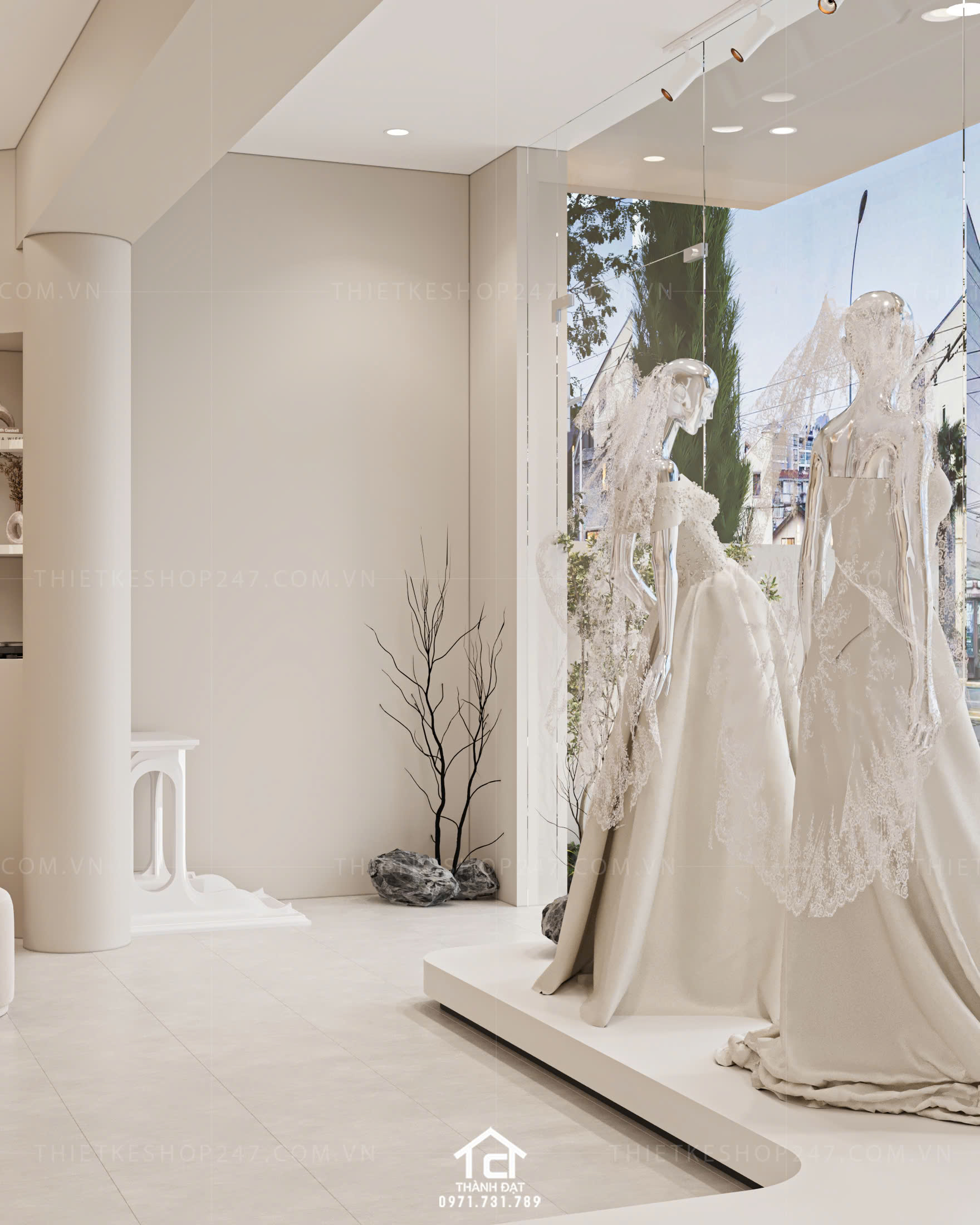 thiết kế studio áo cưới đẹp bắt mắt