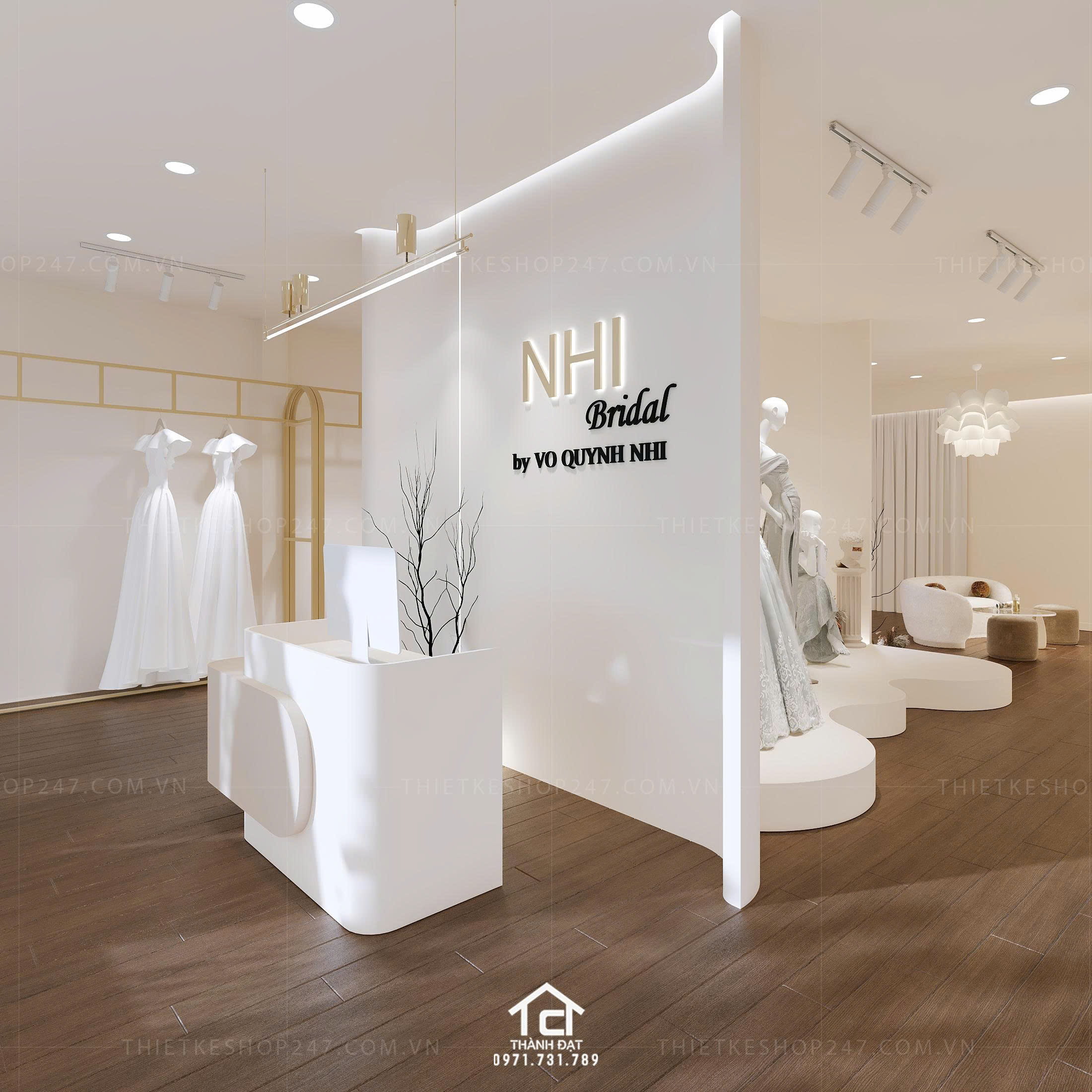 thiết kế studio áo cưới đẹp cao cấp