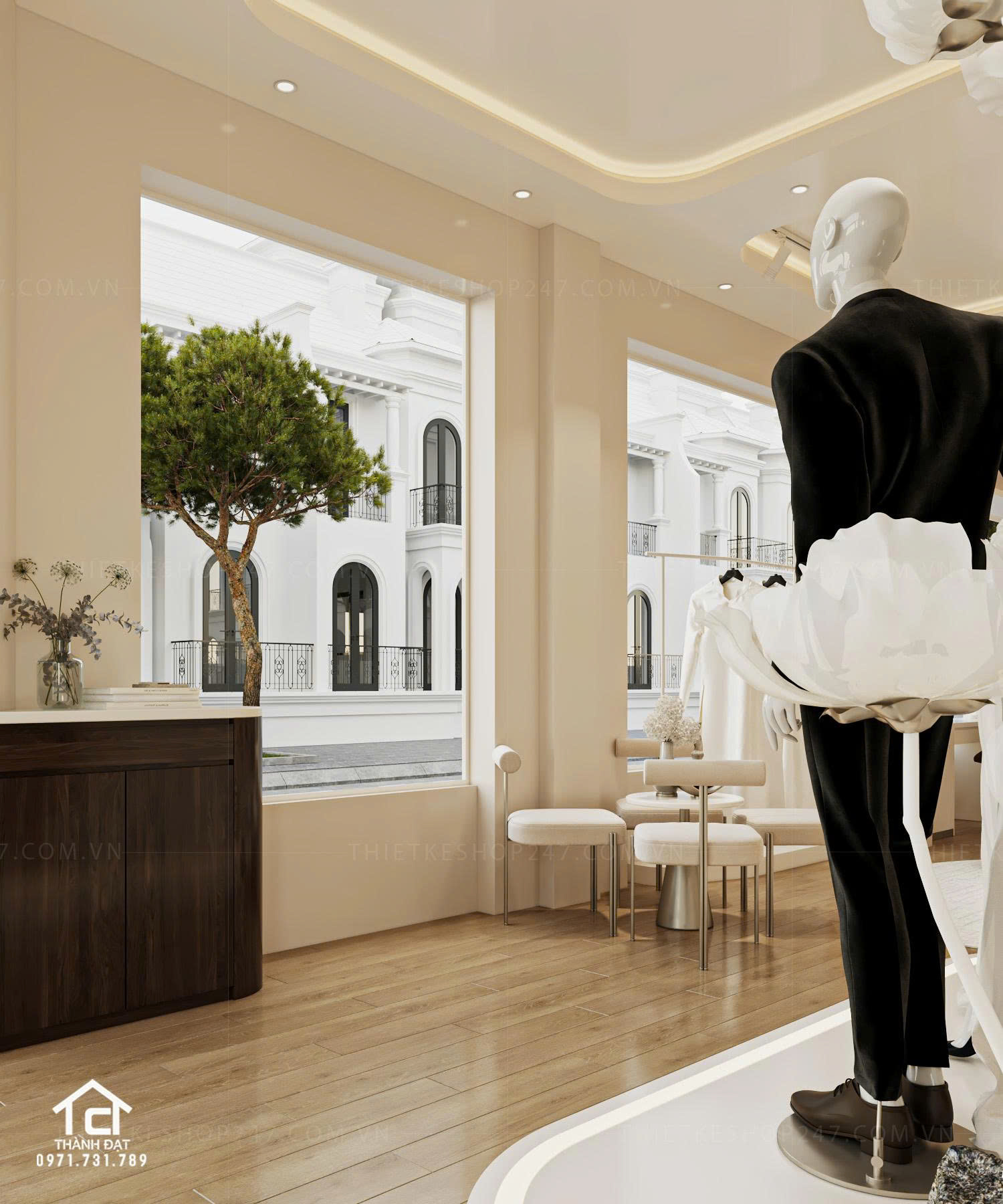 thiết kế studio áo cưới đẹp dịu dàng