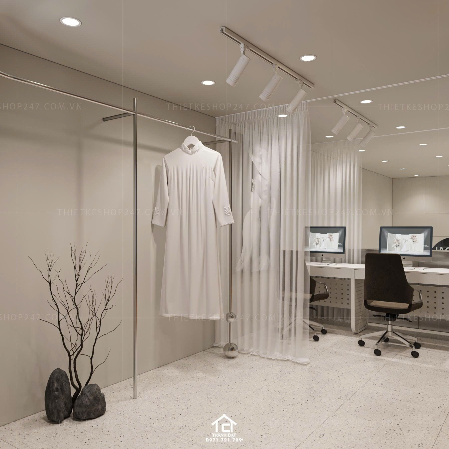 Thiết kế studio áo cưới đẹp hài hòa