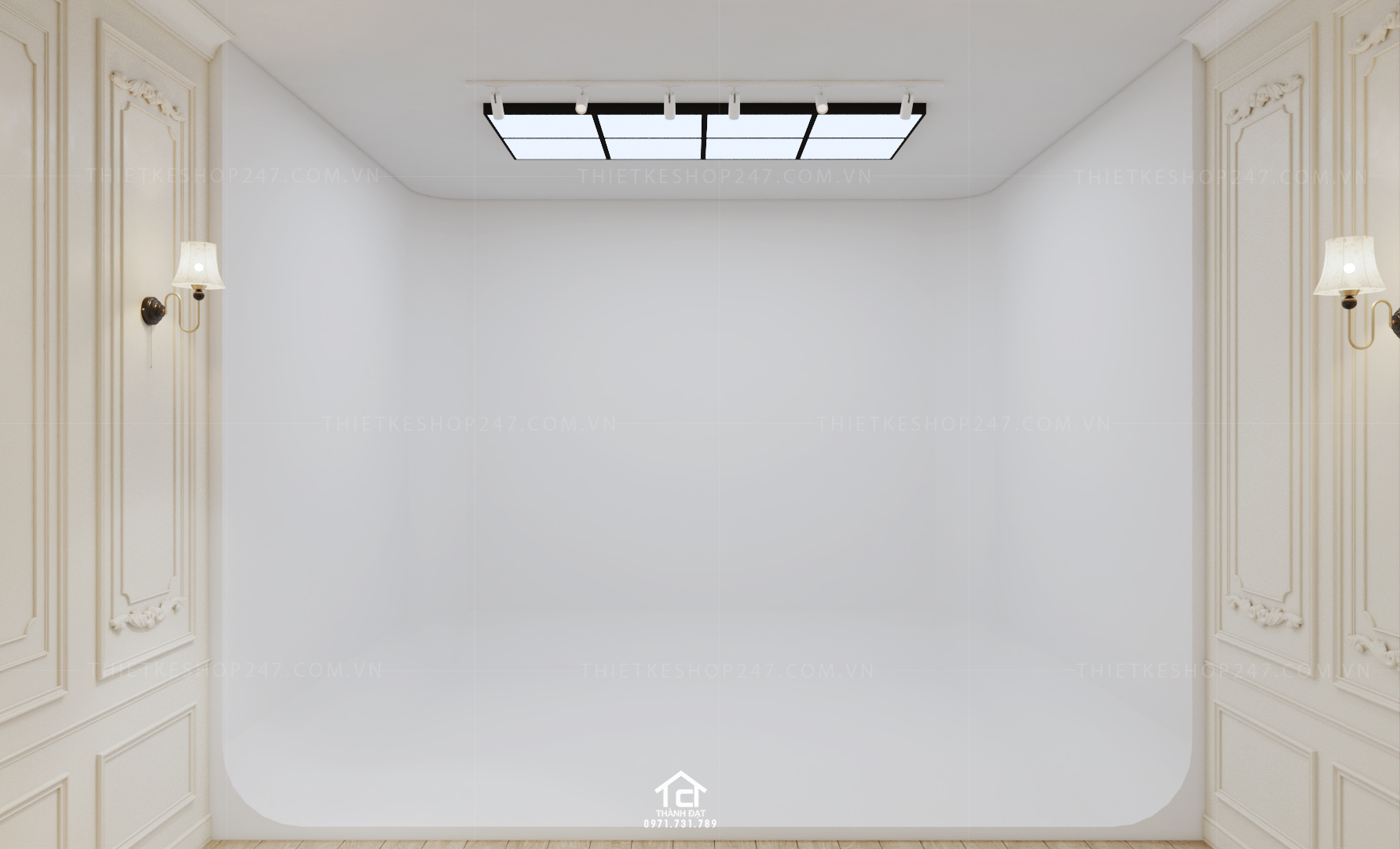 Thiết kế studio áo cưới đẹp hiện đại