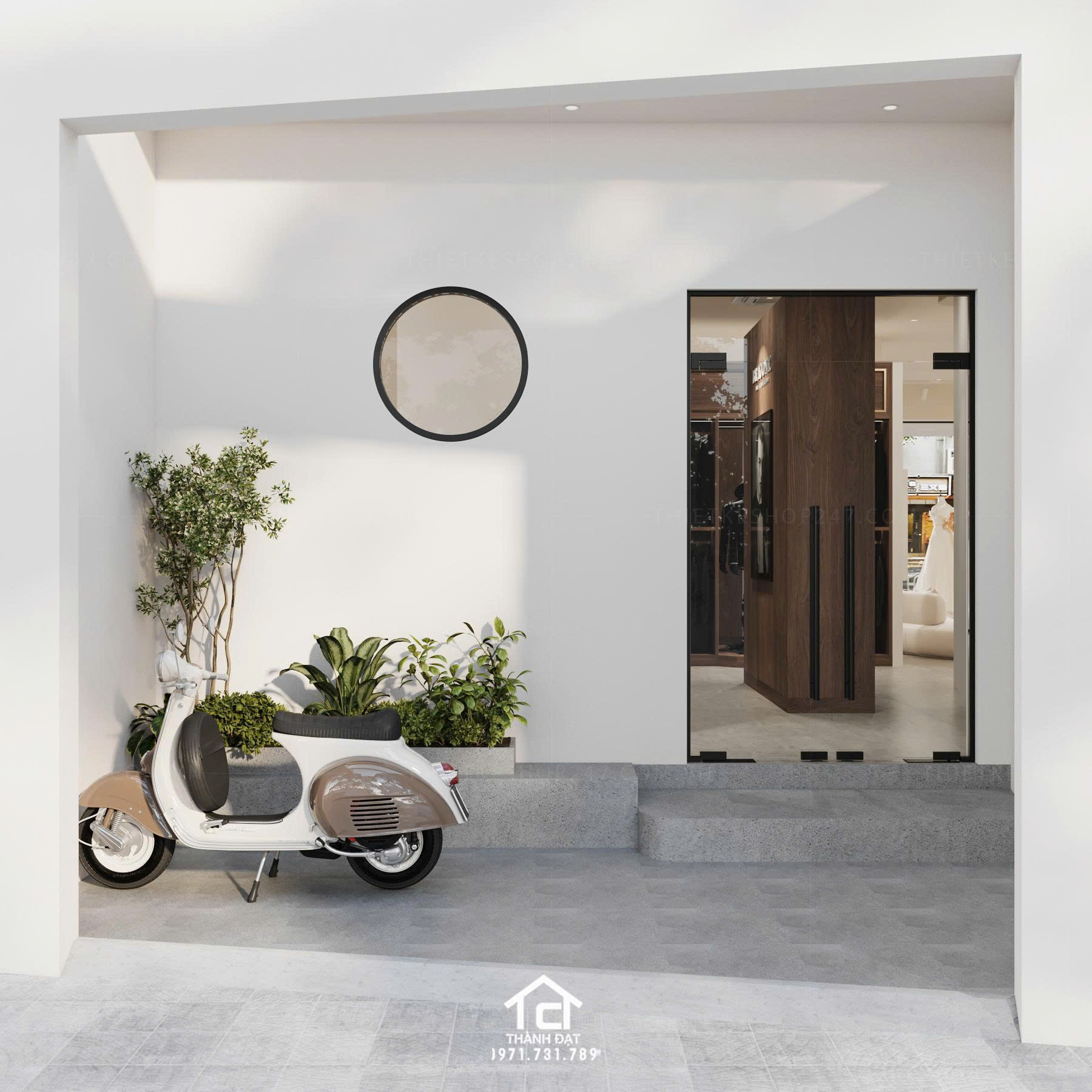 thiết kế studio áo cưới đẹp hiện đại