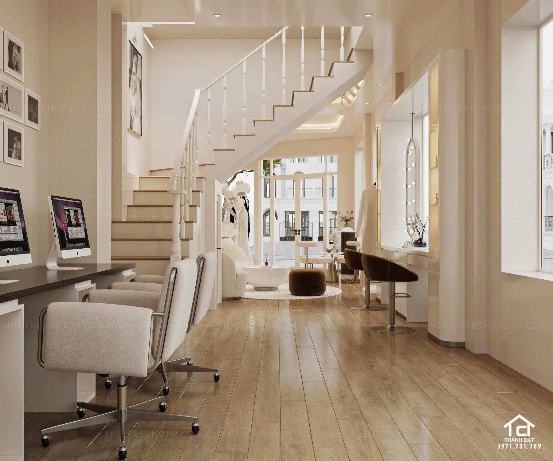 thiết kế studio áo cưới đẹp lôi cuốn