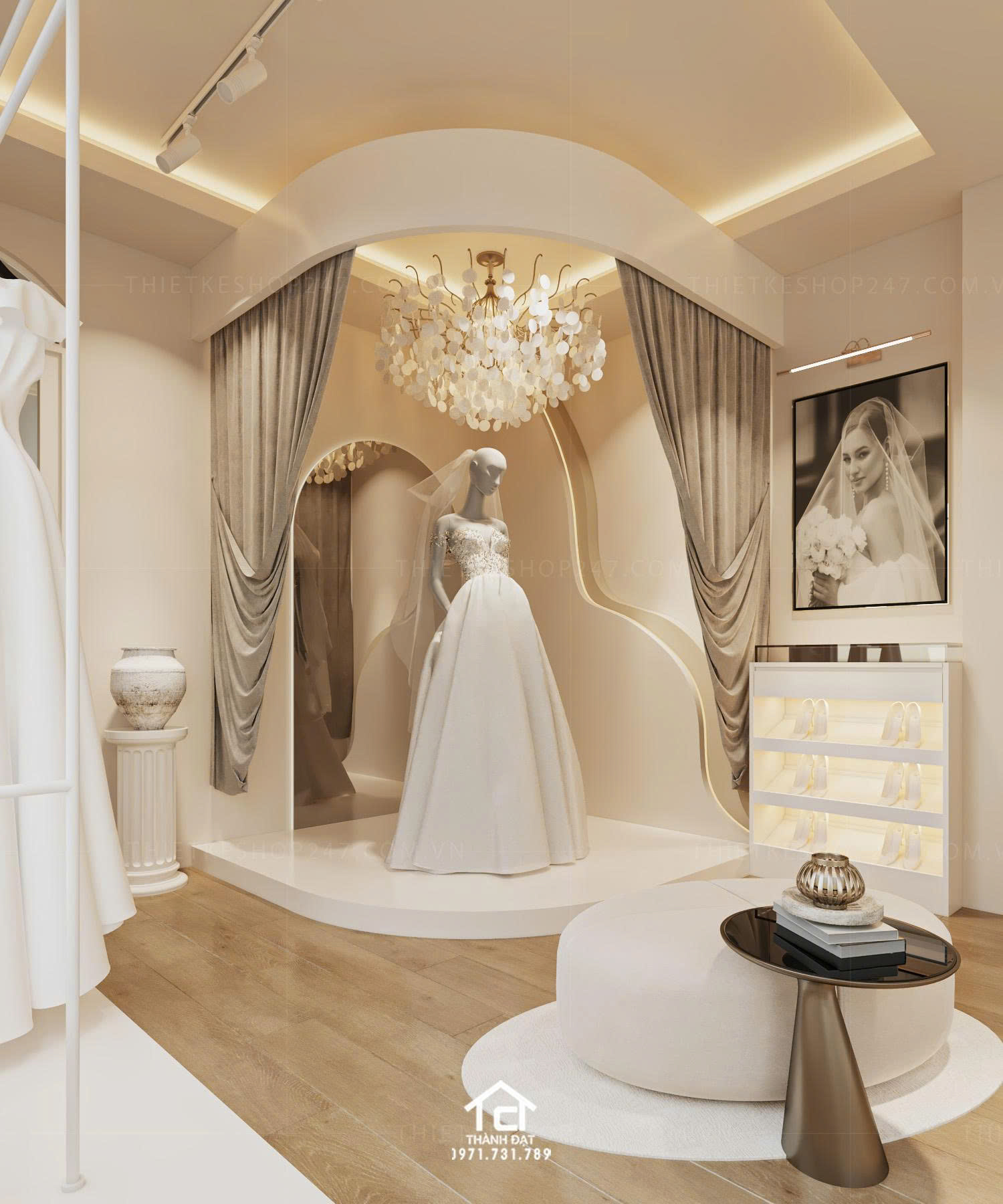 thiết kế studio áo cưới đẹp lôi cuốn