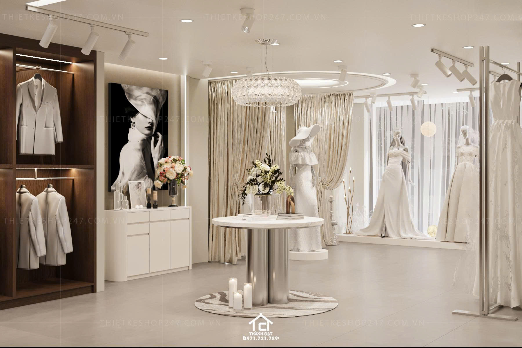 Thiết kế studio áo cưới đẹp lôi cuốn