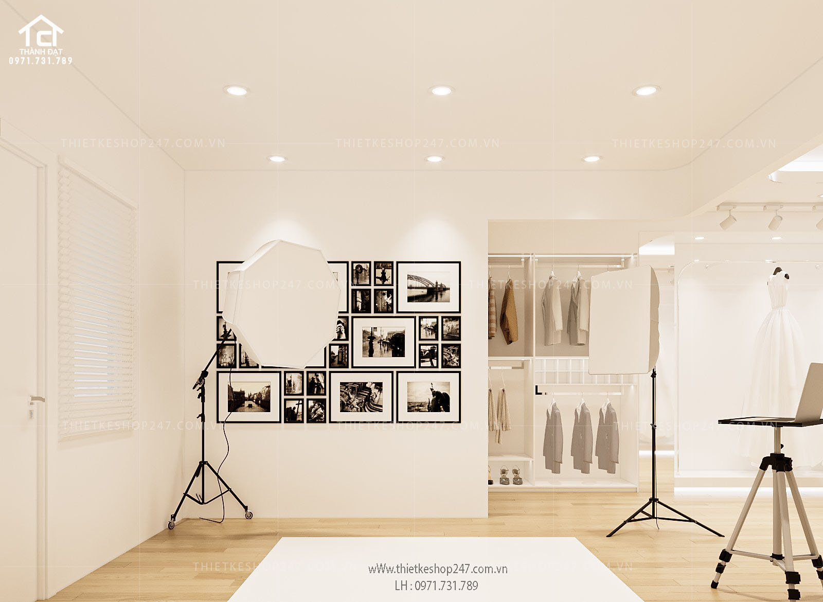 thiết kế studio áo cưới đẹp lung linh
