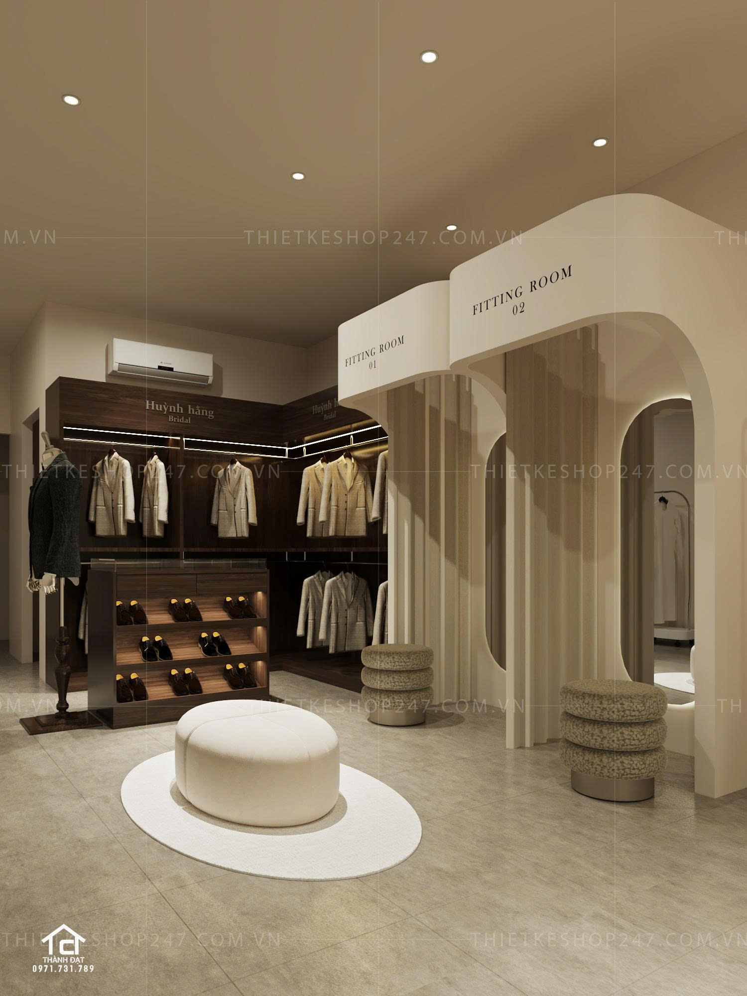 thiết kế studio áo cưới đẹp lung linh