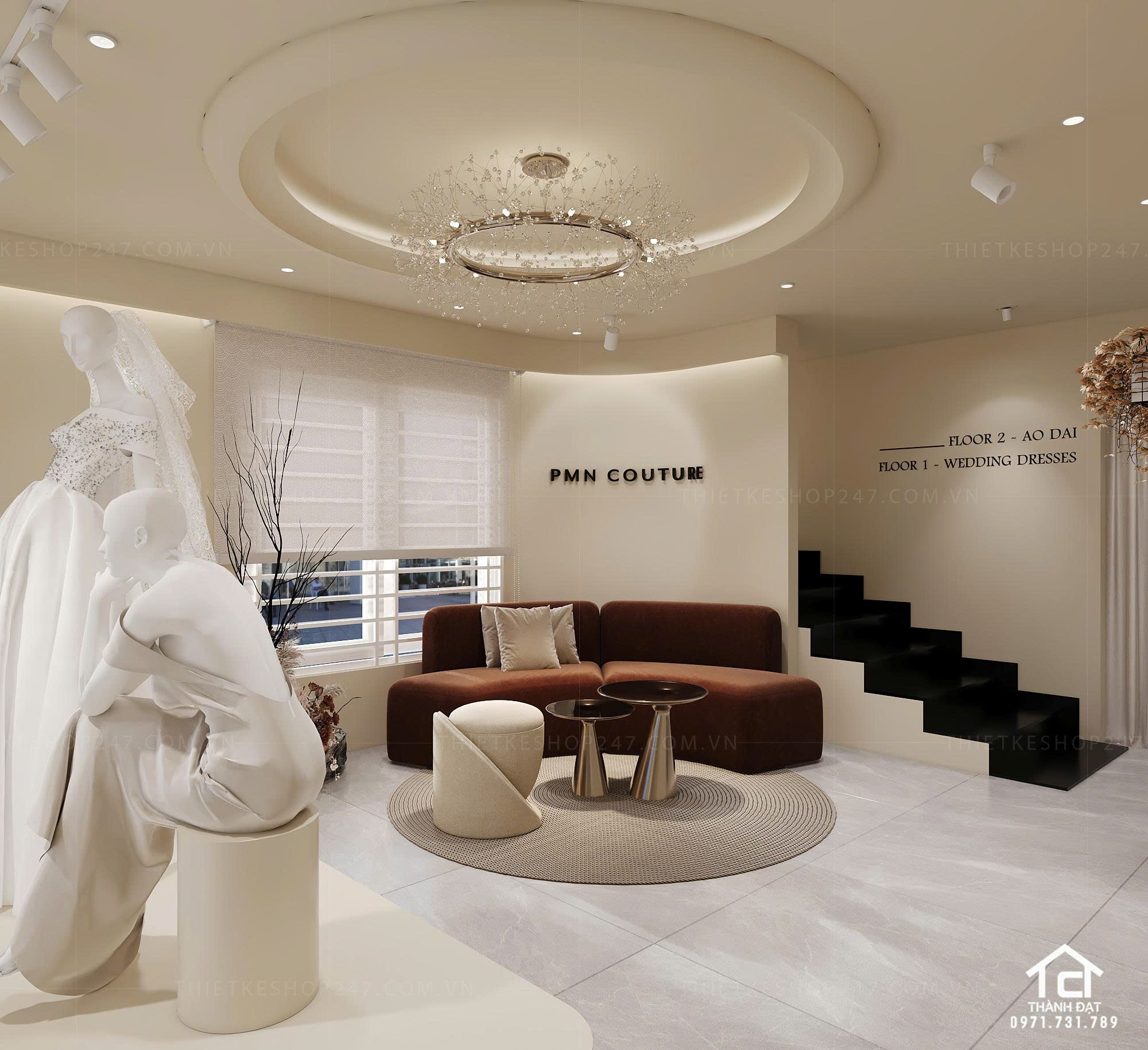 thiết kế studio áo cưới đẹp