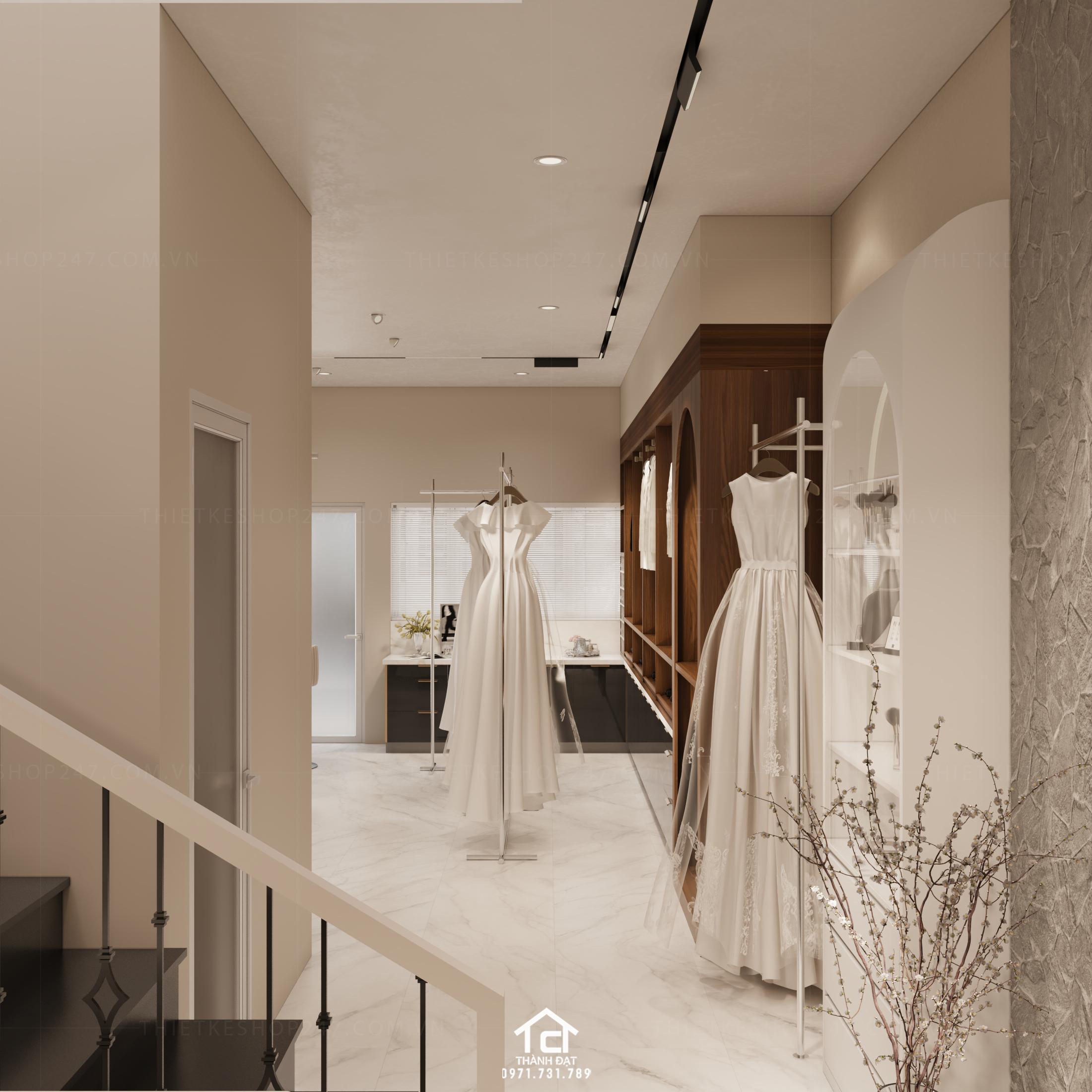 thiết kế studio áo cưới đẹp năng động