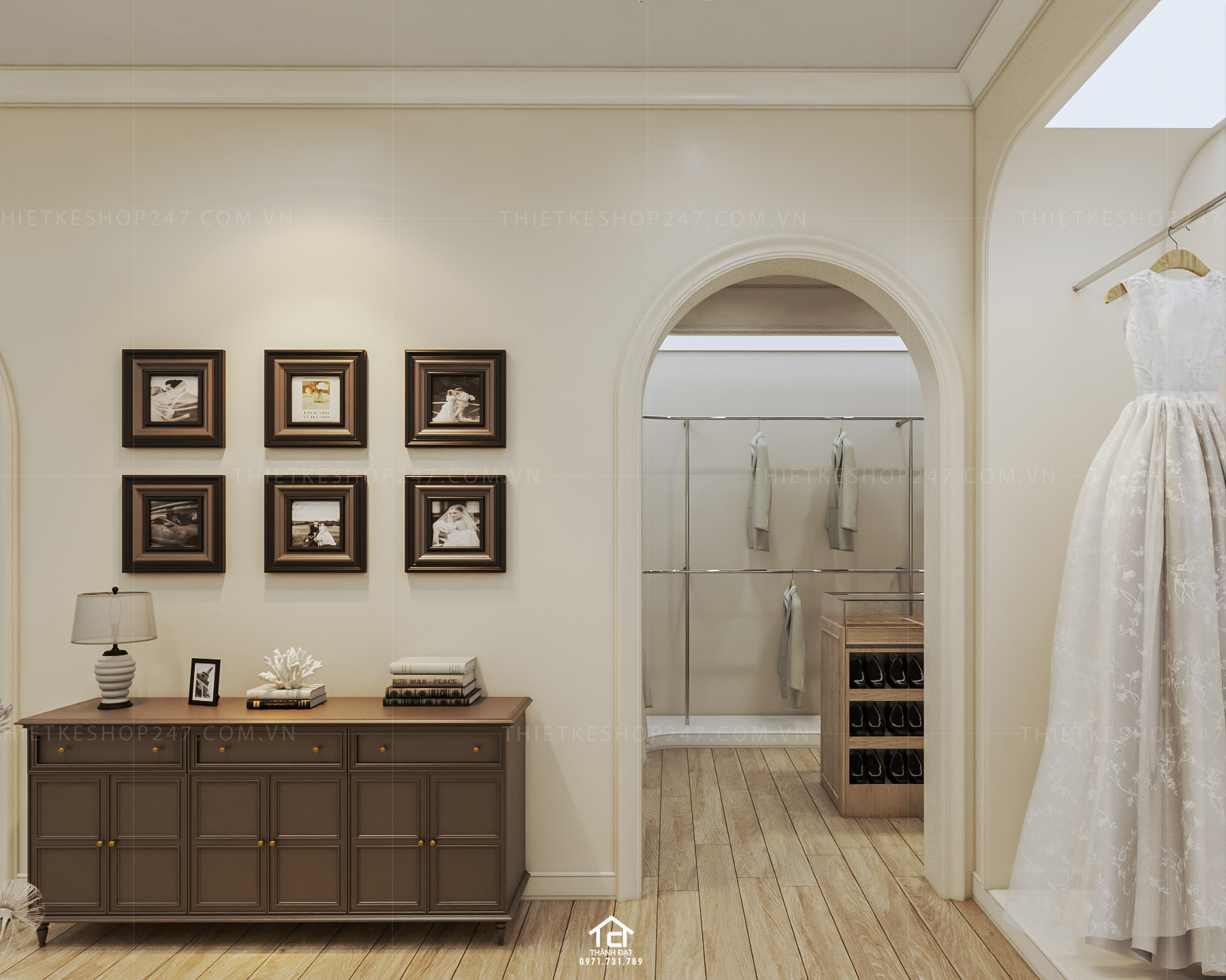 thiết kế studio áo cưới đẹp nổi bật