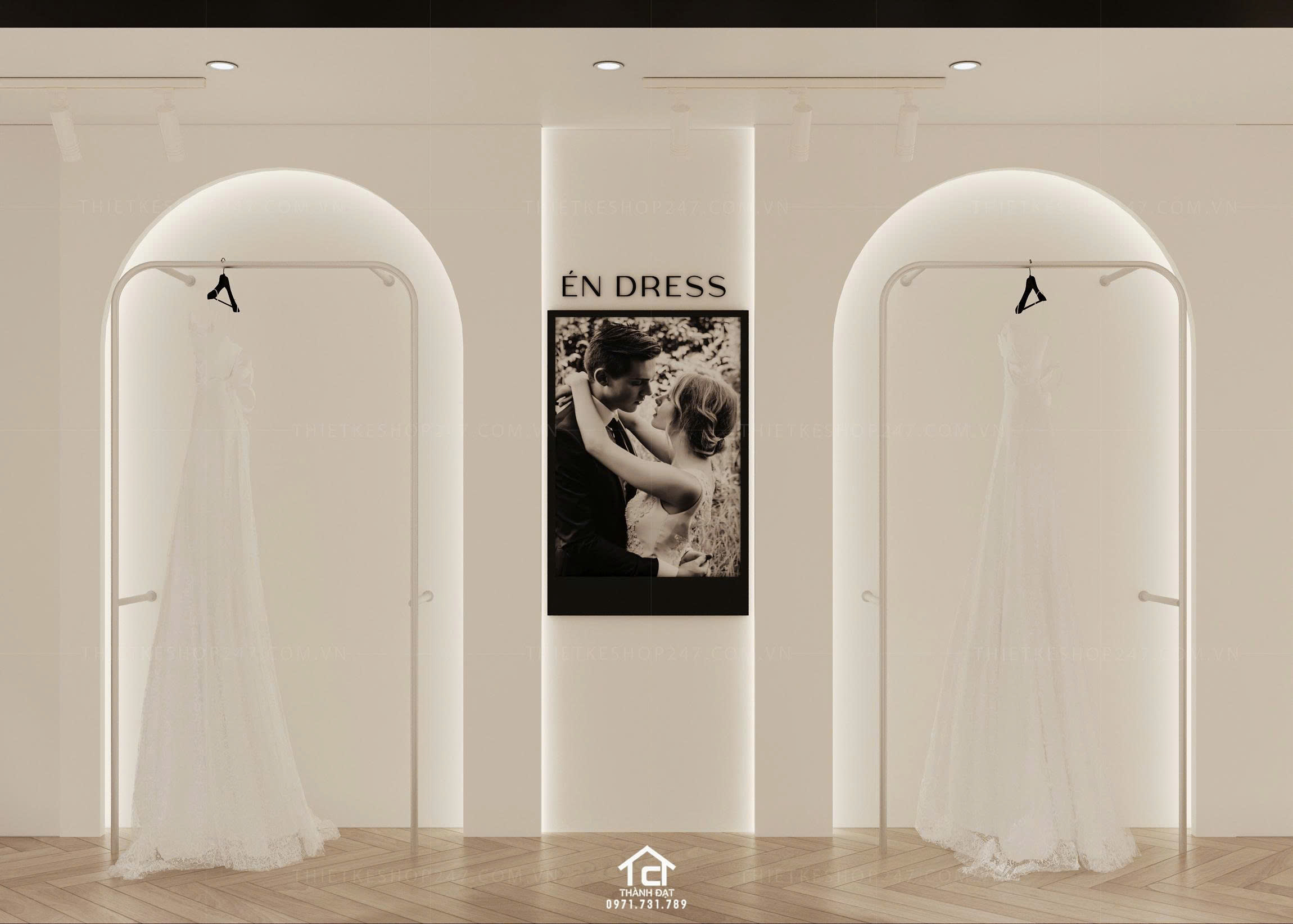 thiết kế studio áo cưới đẹp rạng ngời
