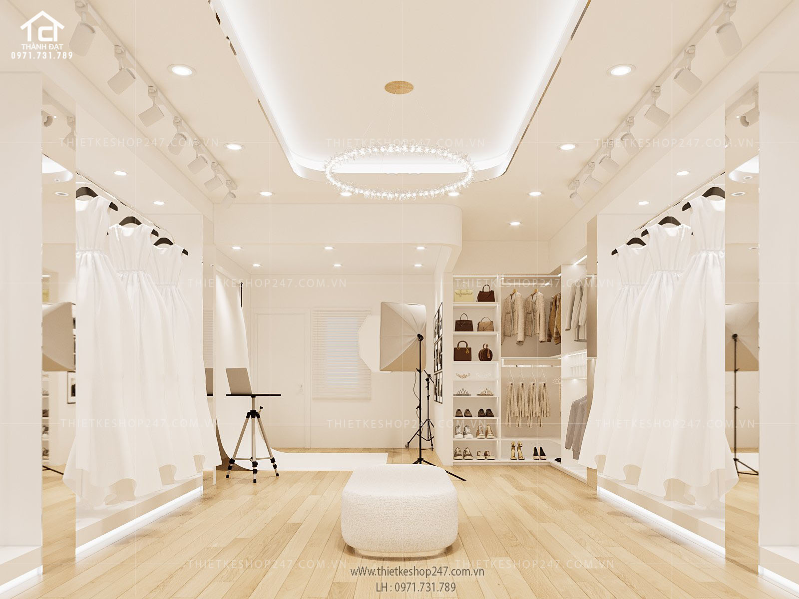 thiết kế studio áo cưới đẹp sáng tạo