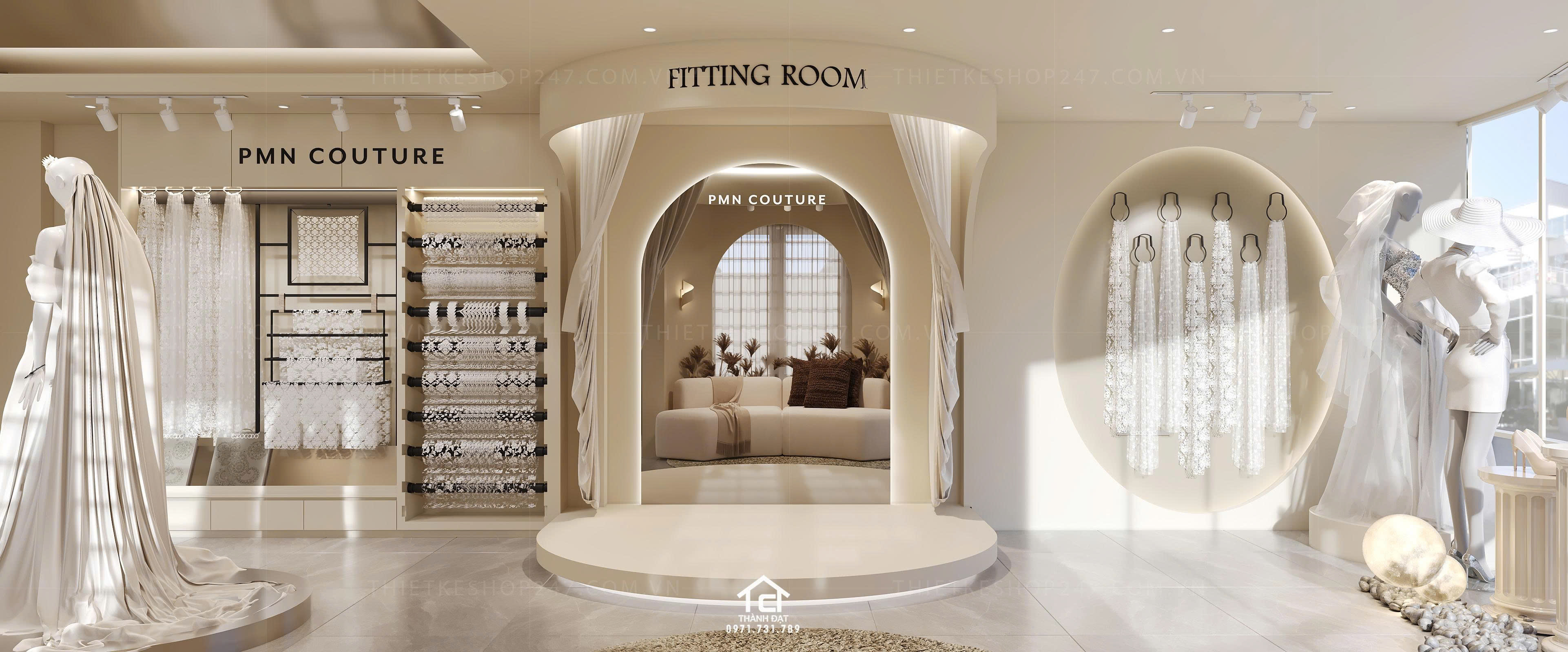 thiết kế studio áo cưới đẹp sáng tạo