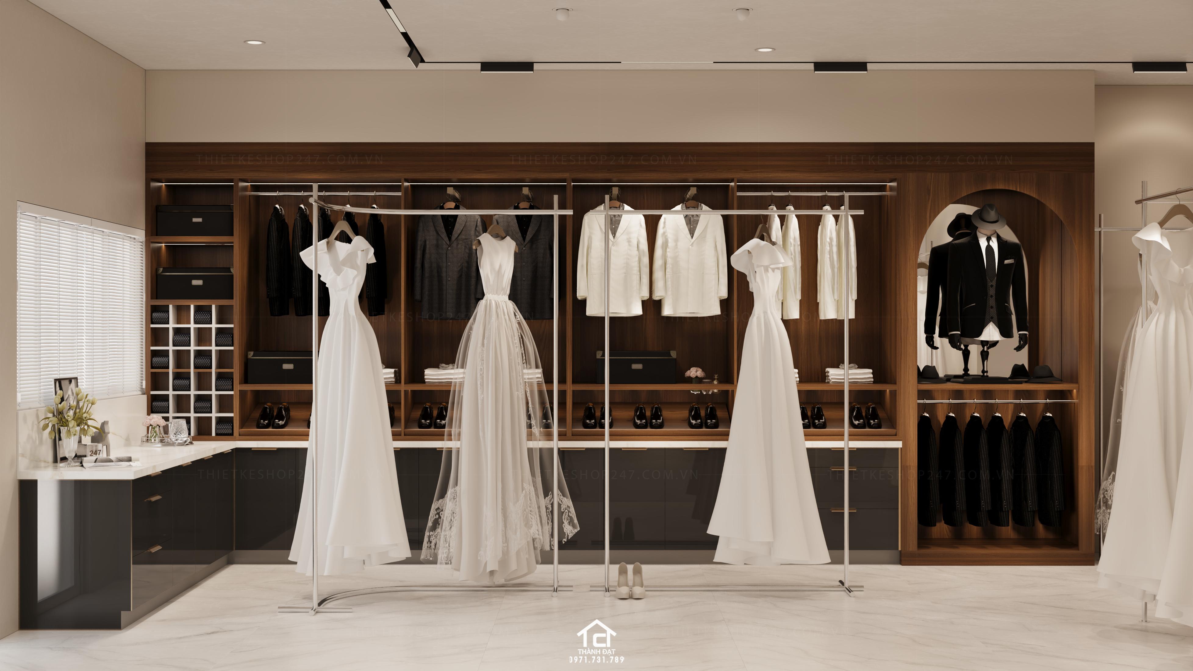 thiết kế studio áo cưới đẹp sang chảnh