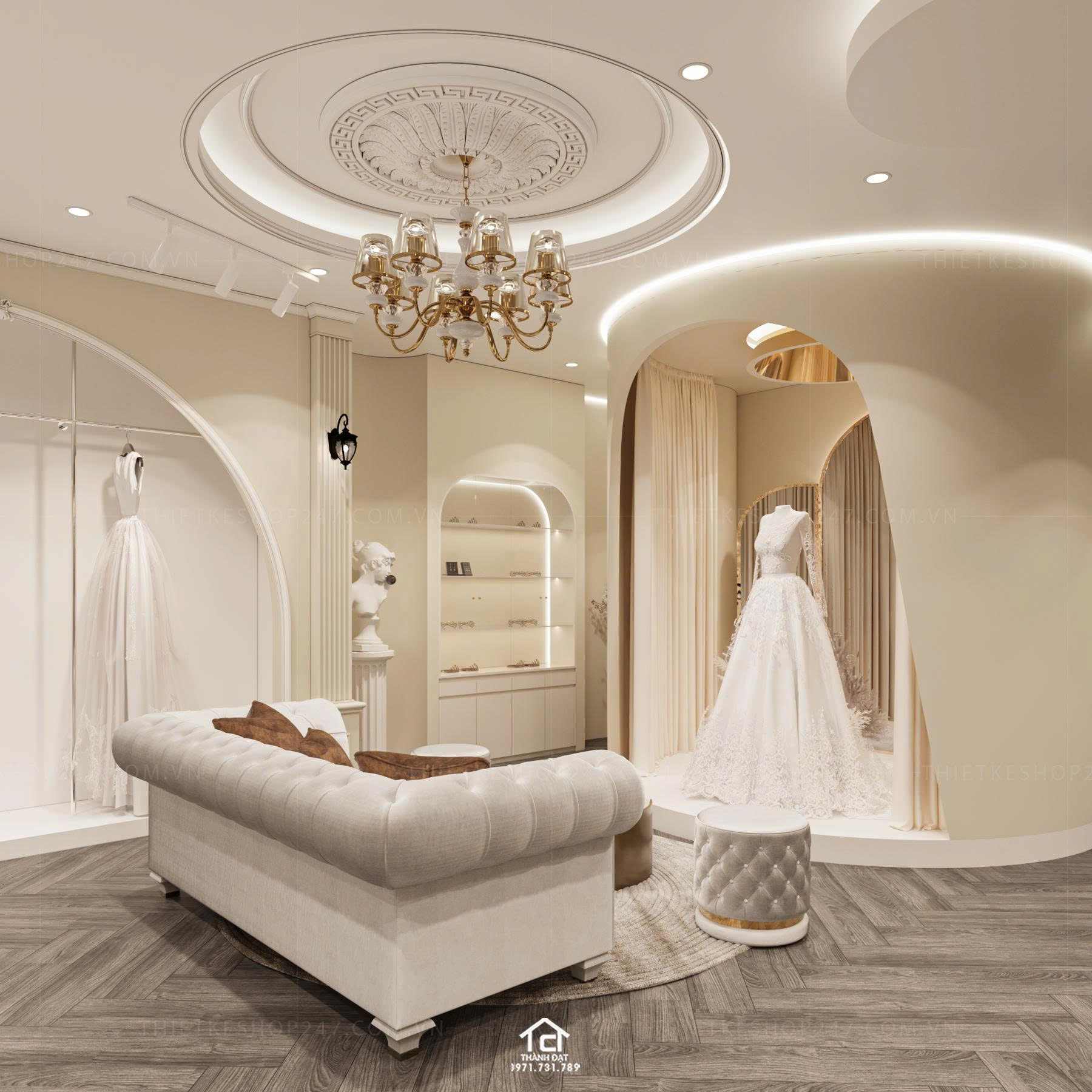 thiết kế studio áo cưới đẹp quyến rũ