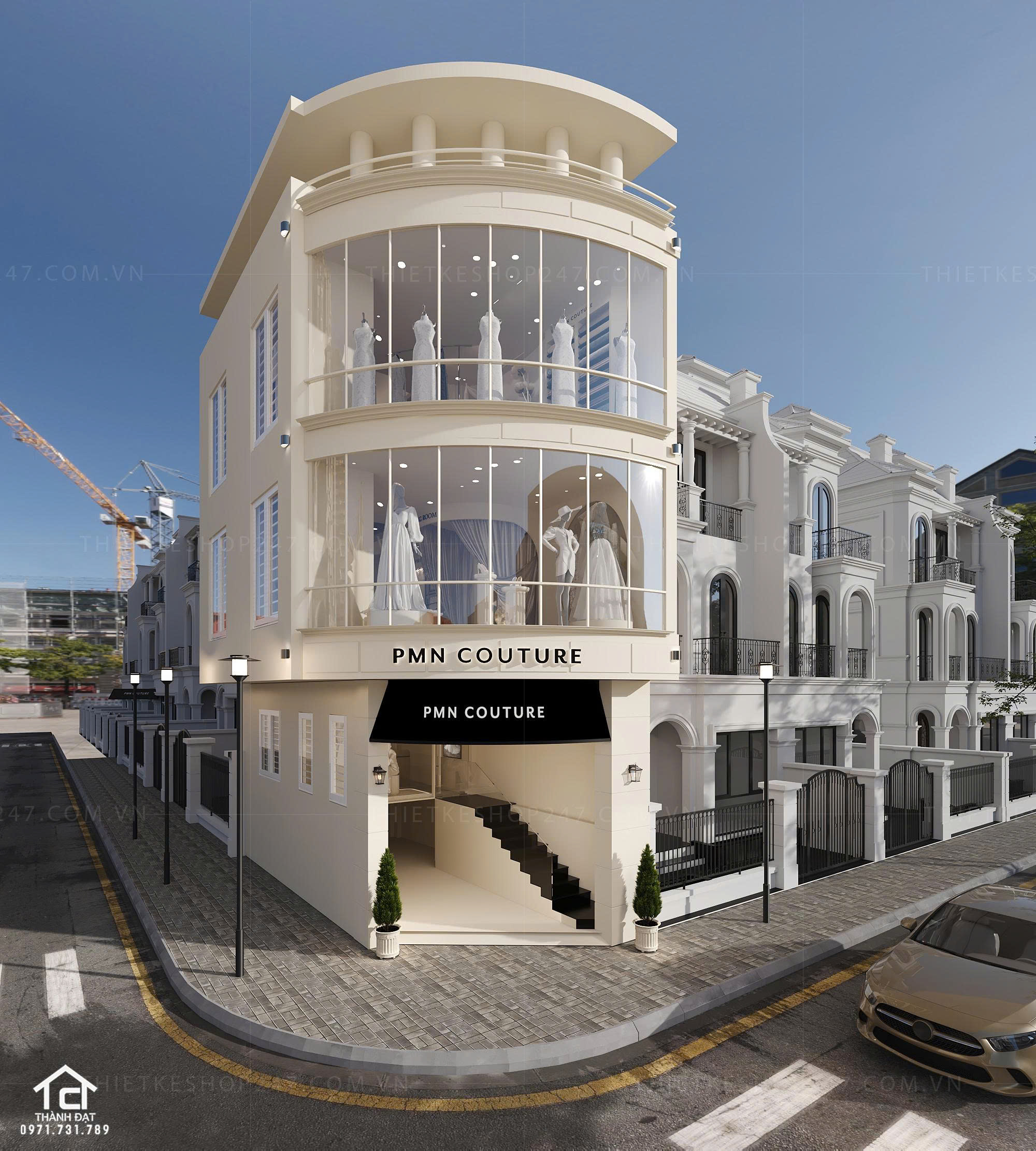 thiết kế studio áo cưới đẹp sang trọng