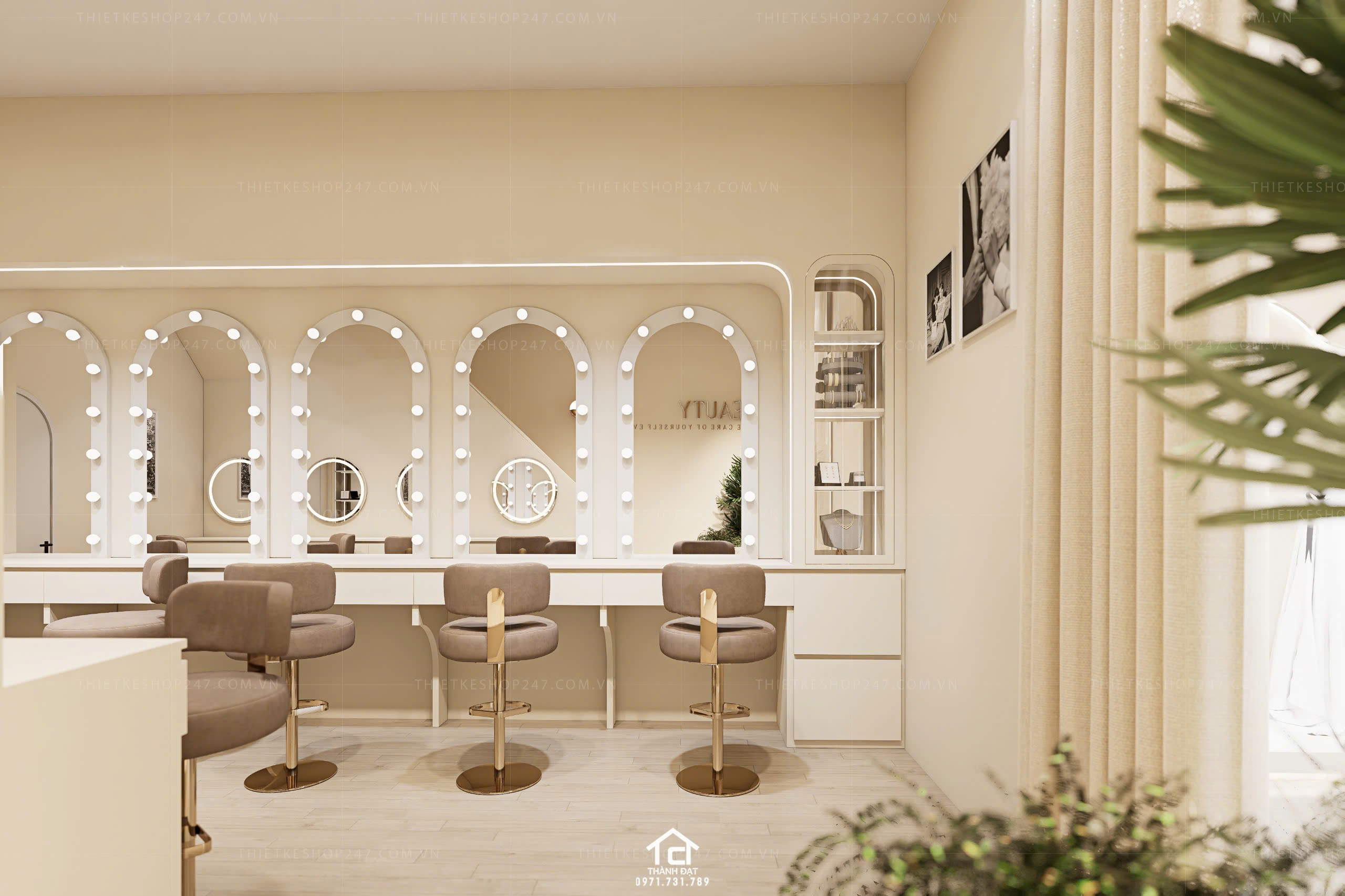 thiết kế studio áo cưới đẹp sinh động