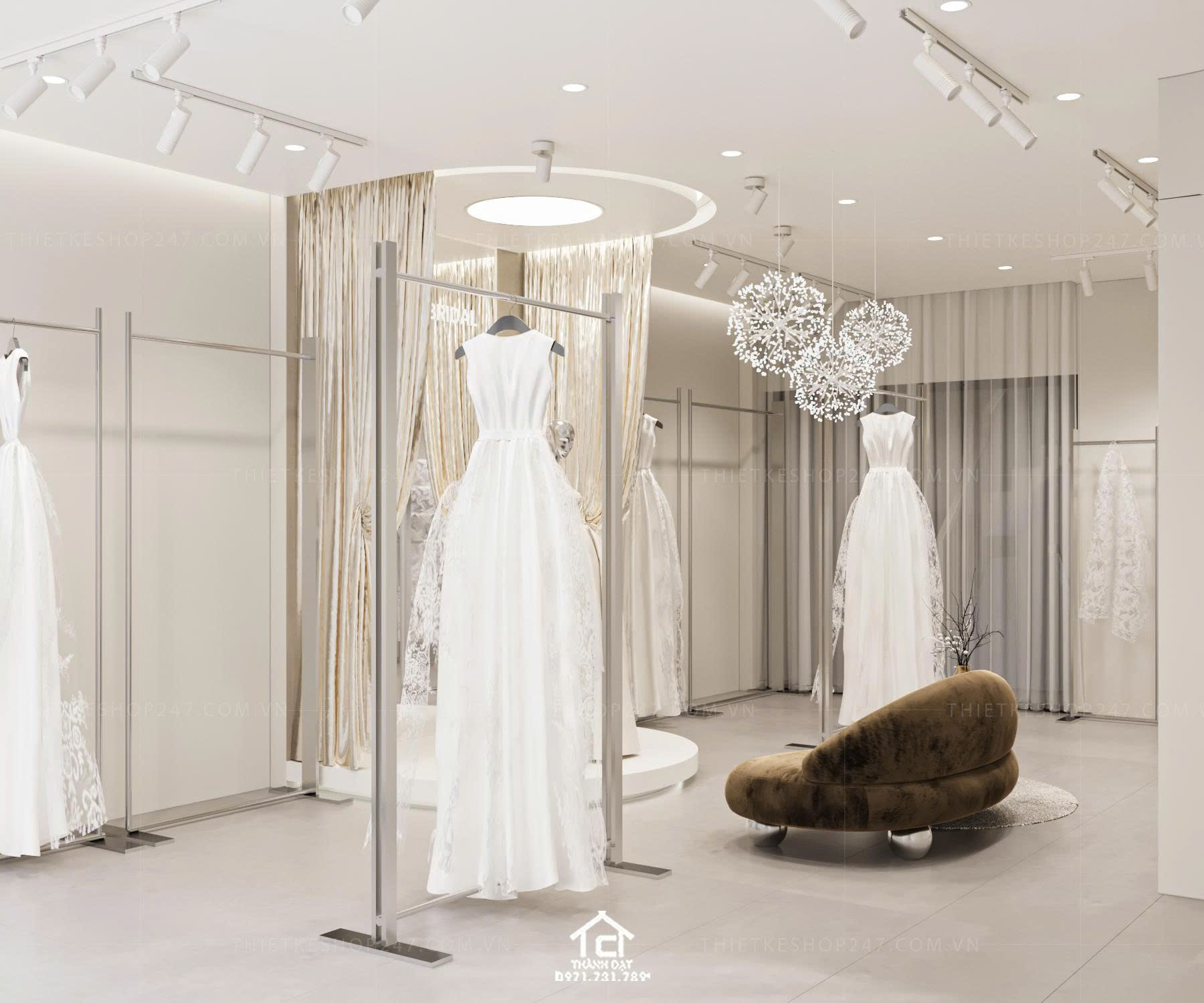 Thiết kế studio áo cưới đẹp sinh động
