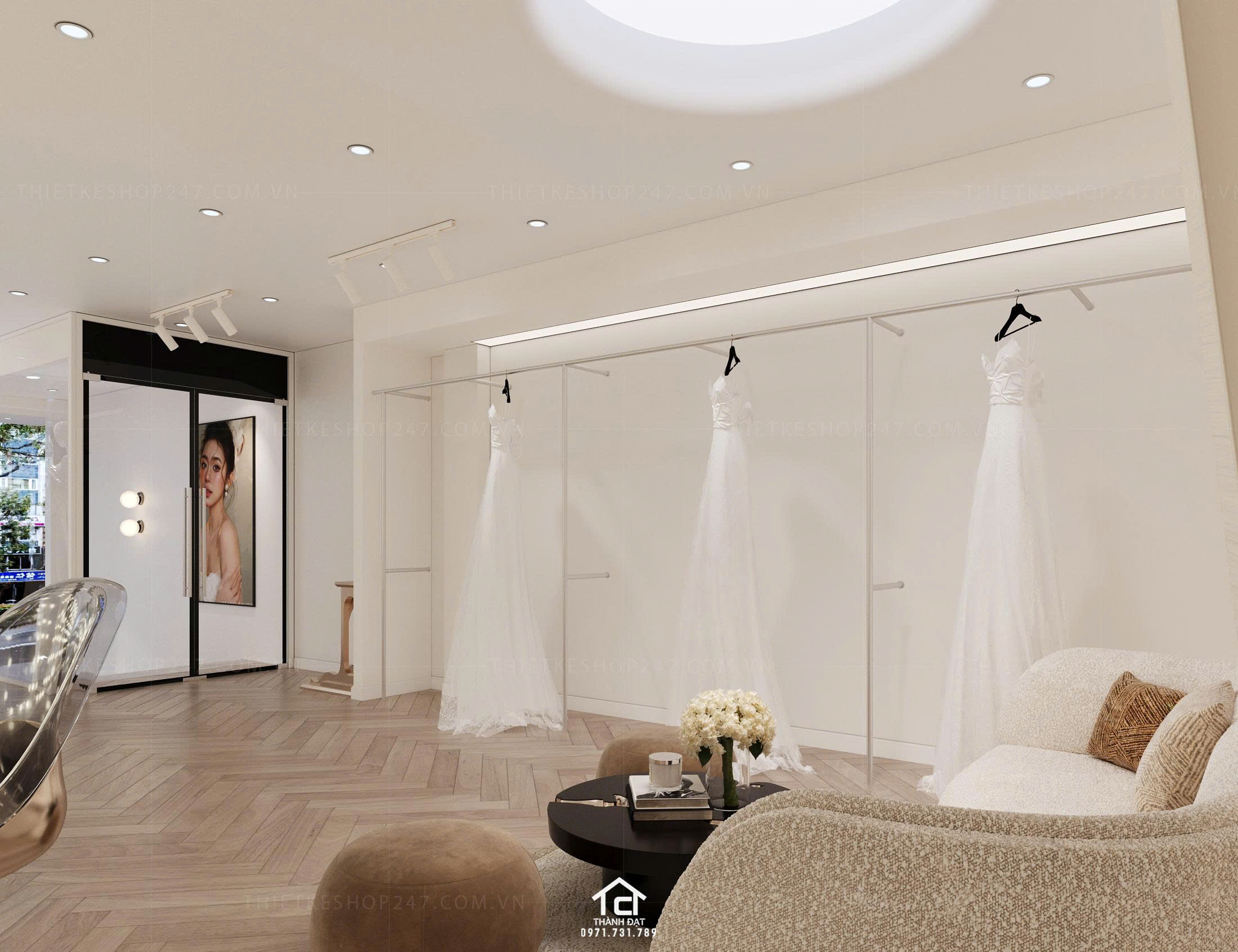 thiết kế studio áo cưới đẹp 