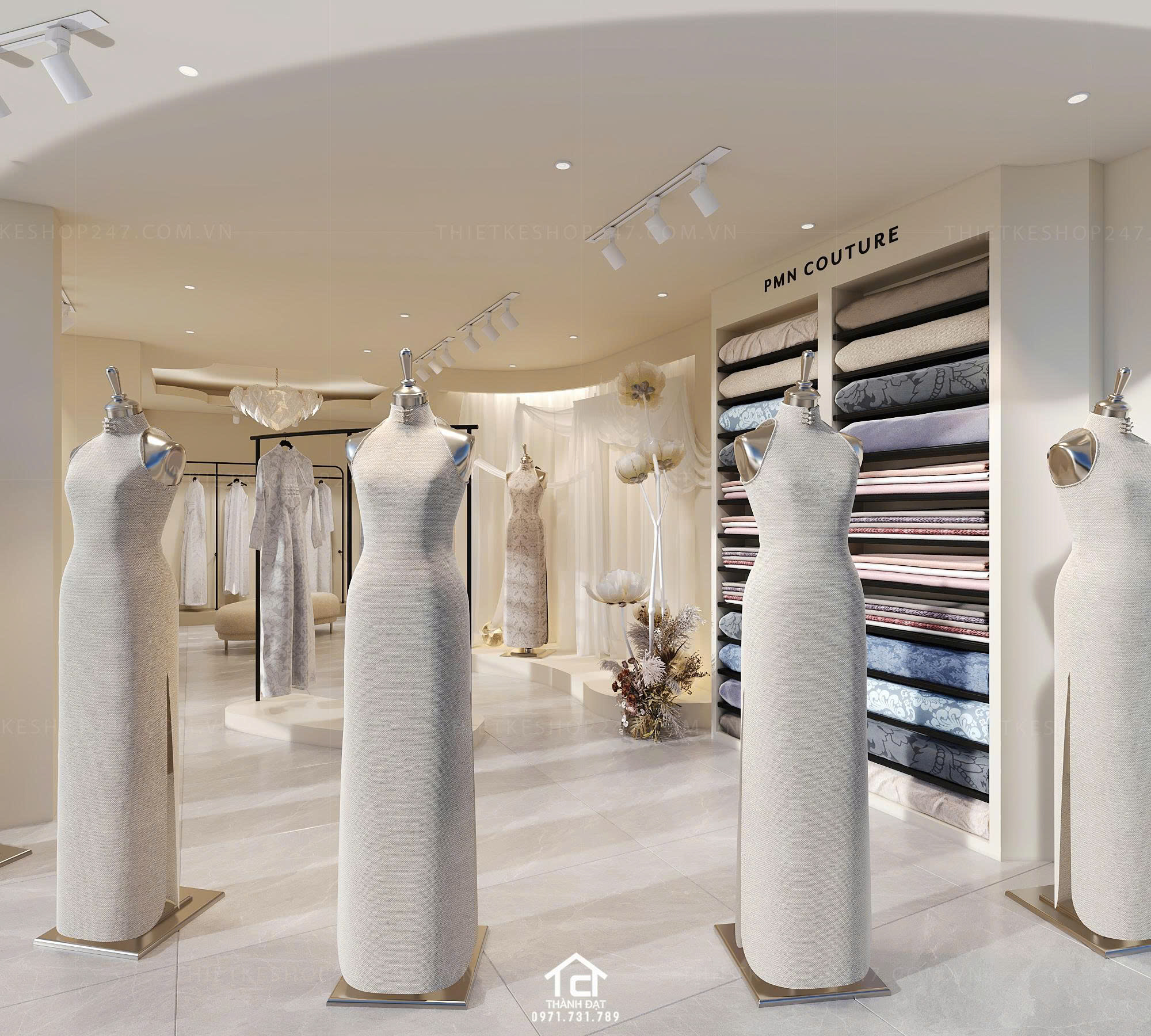 Thiết kế studio áo cưới đẹp thu hút