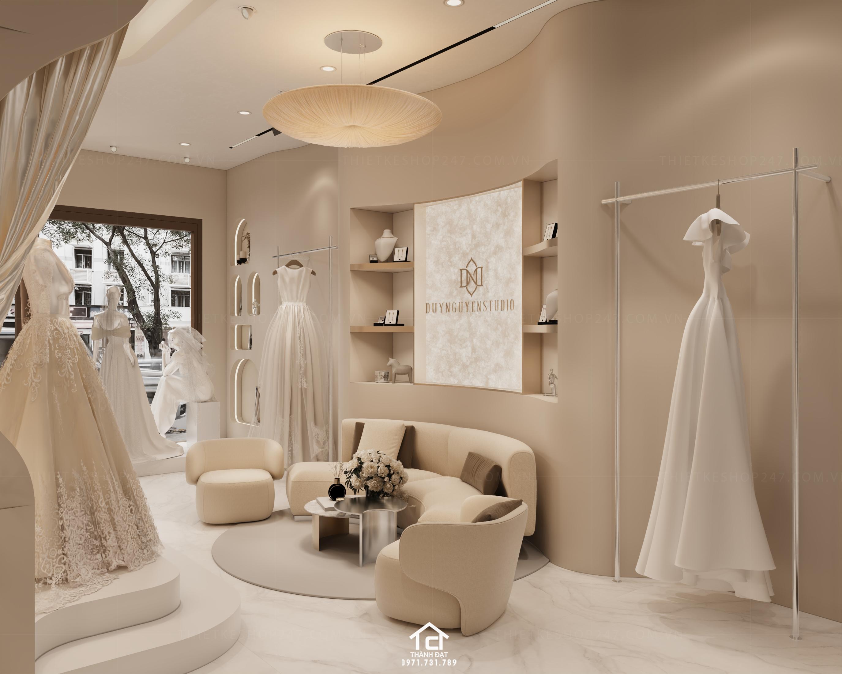thiết kế studio áo cưới đẹp thu hút