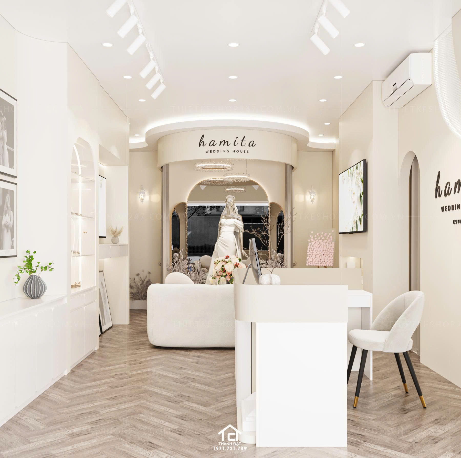 thiết kế studio áo cưới đẹp tinh tế
