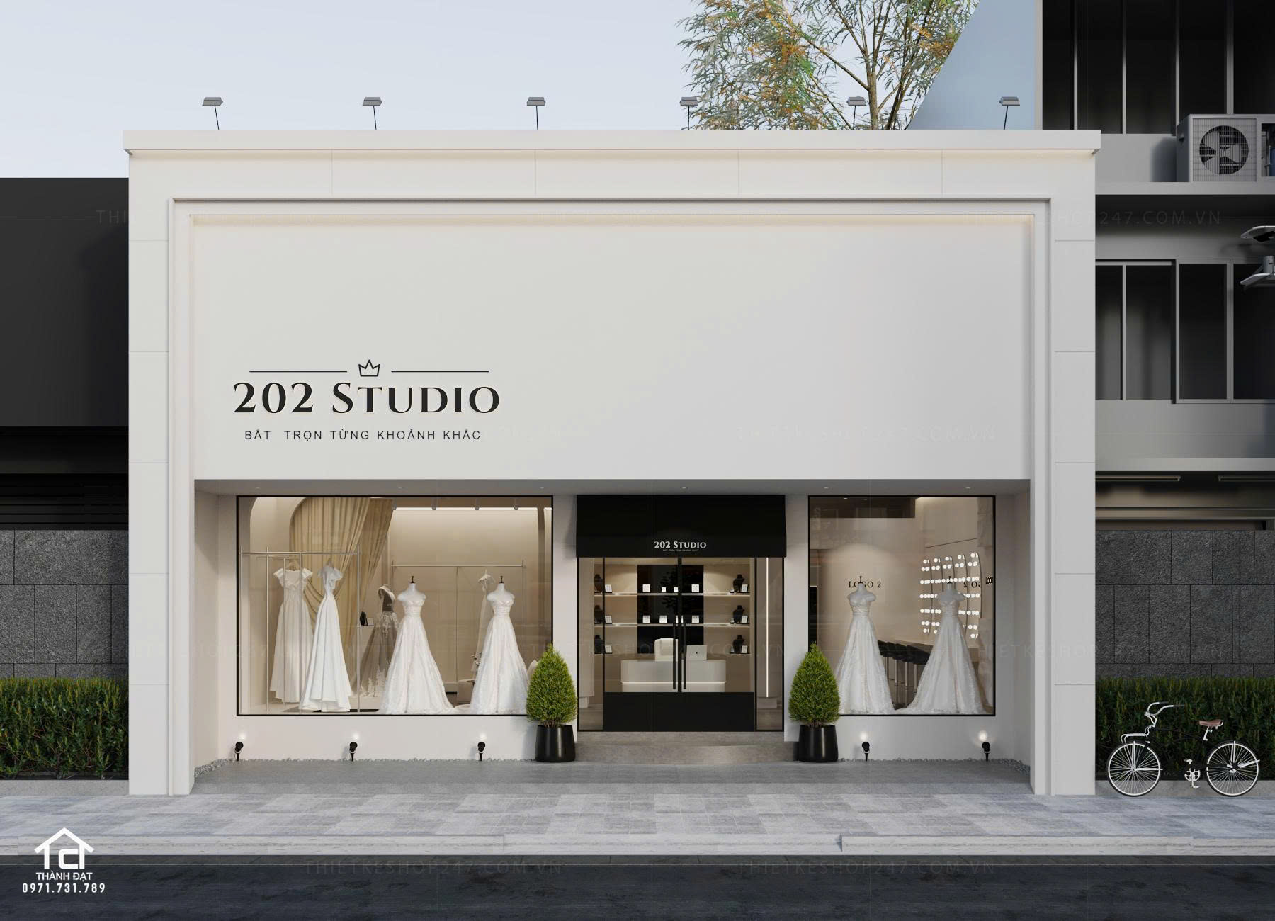 thiết kế studio áo cưới đẹp tinh tế