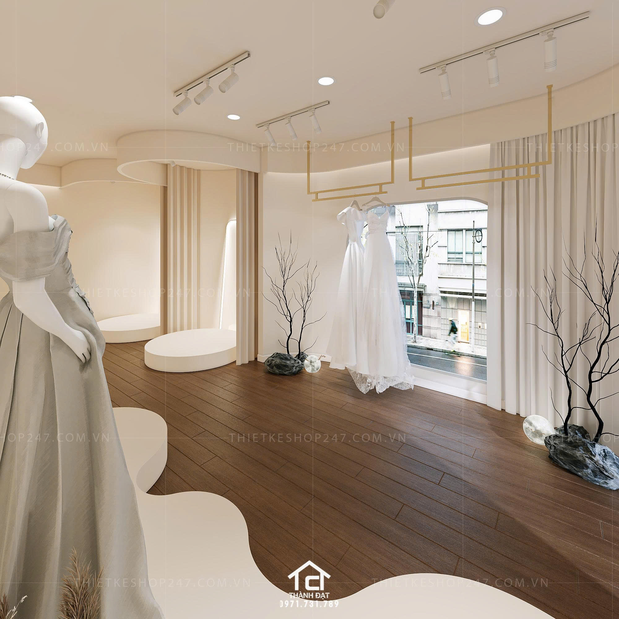 thiết kế studio áo cưới đẹp tinh tế