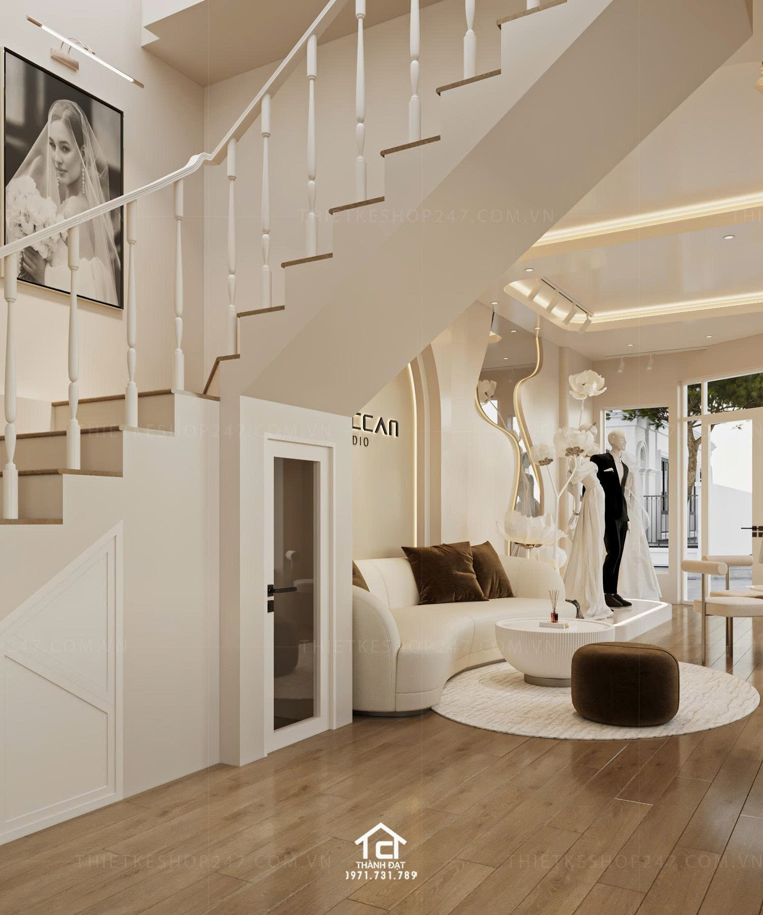 thiết kế studio áo cưới đẹp tinh tế