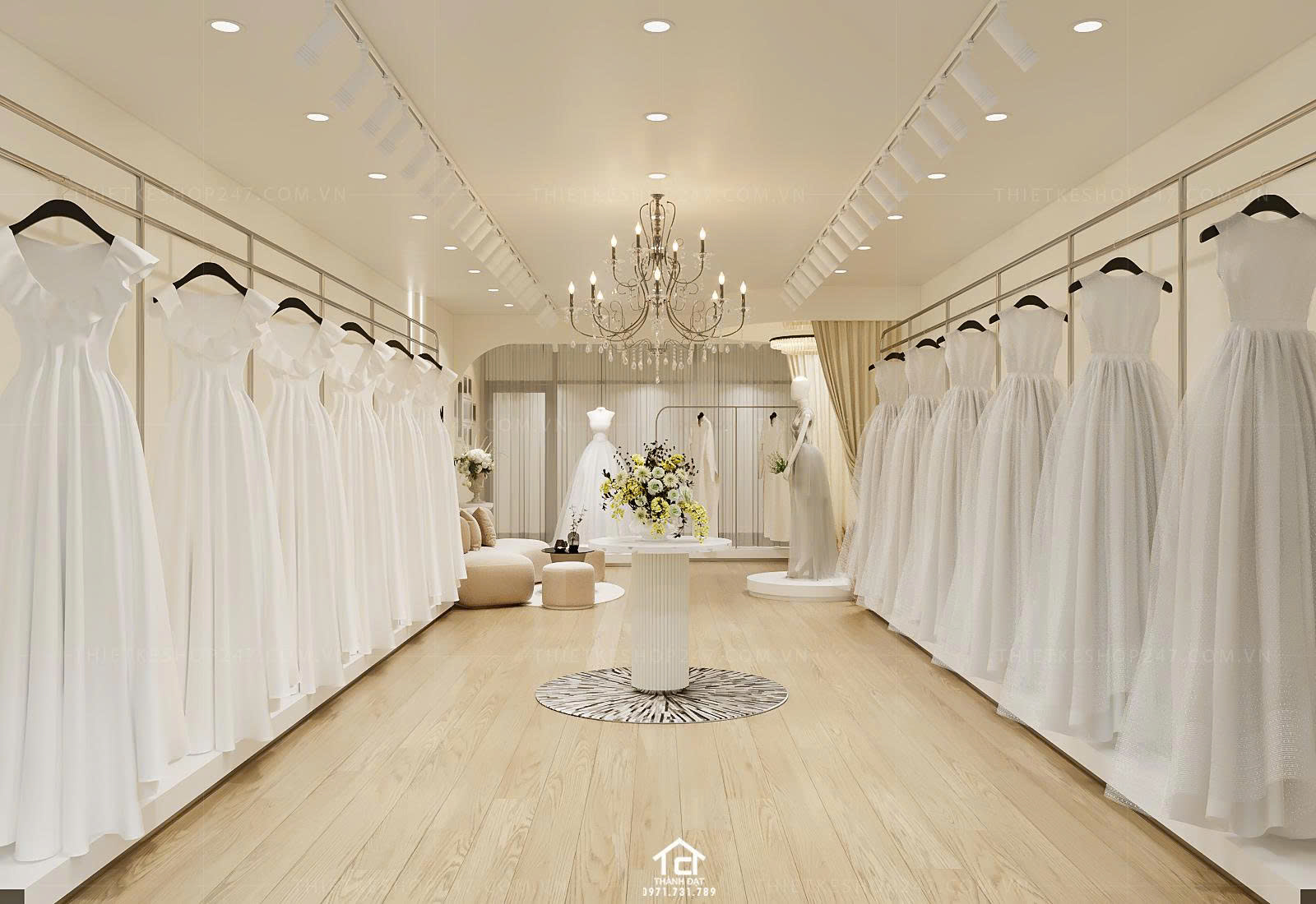 thiết kế studio áo cưới đẹp tinh tế