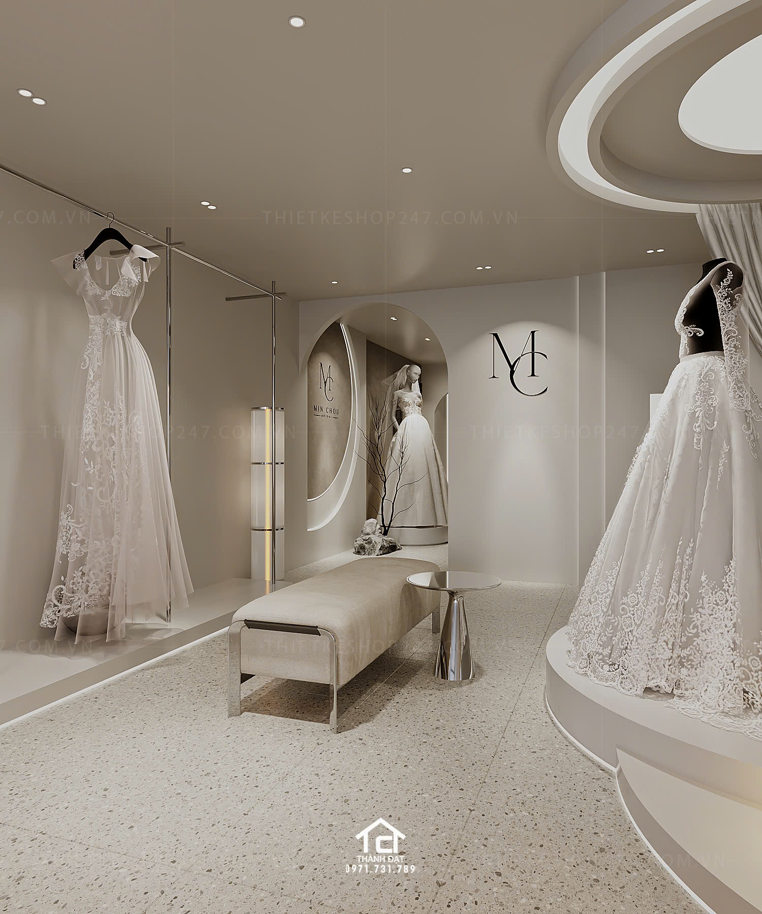 thiết kế studio áo cưới đẹp tinh tế