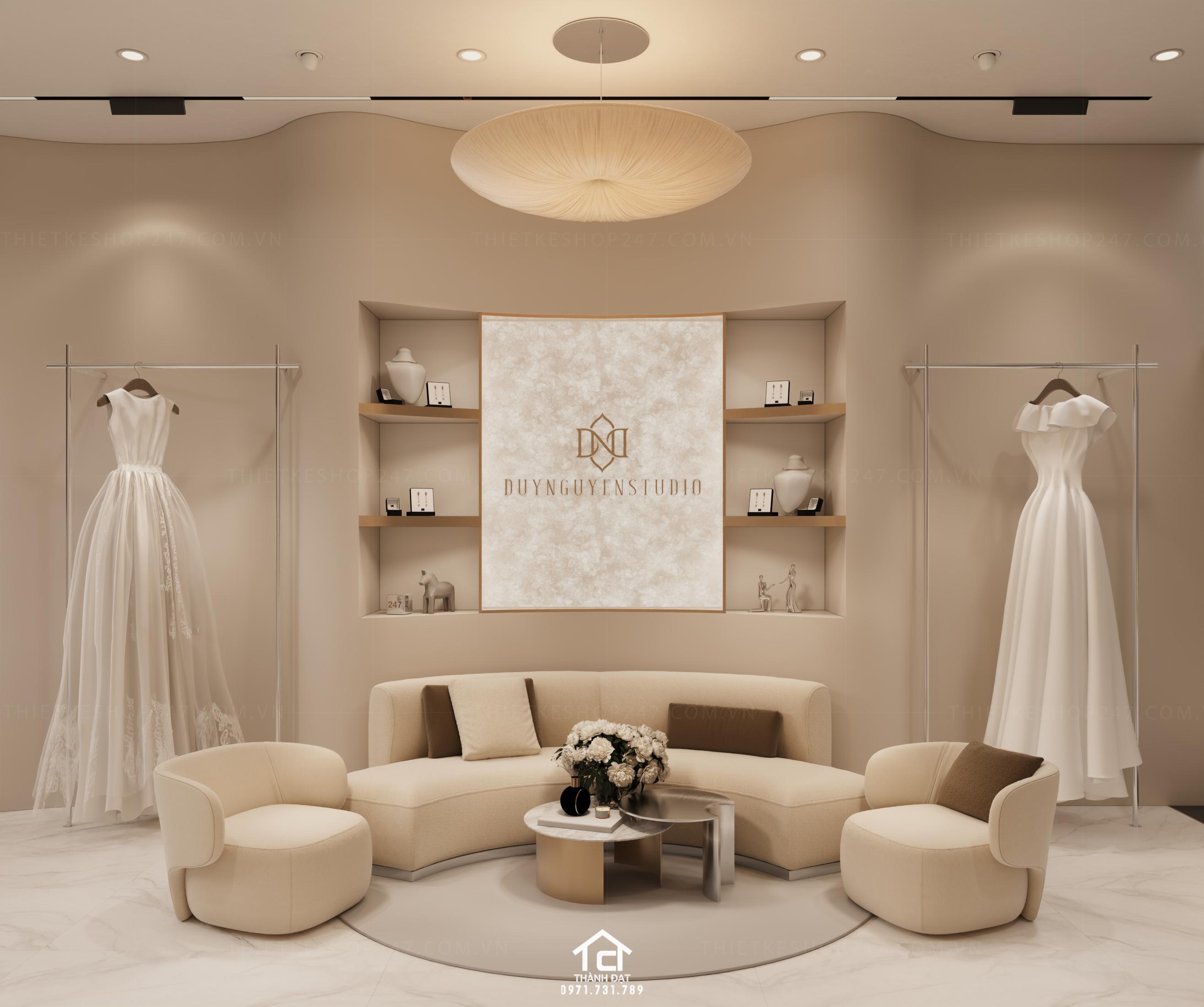 thiết kế studio áo cưới đẹp tinh tế