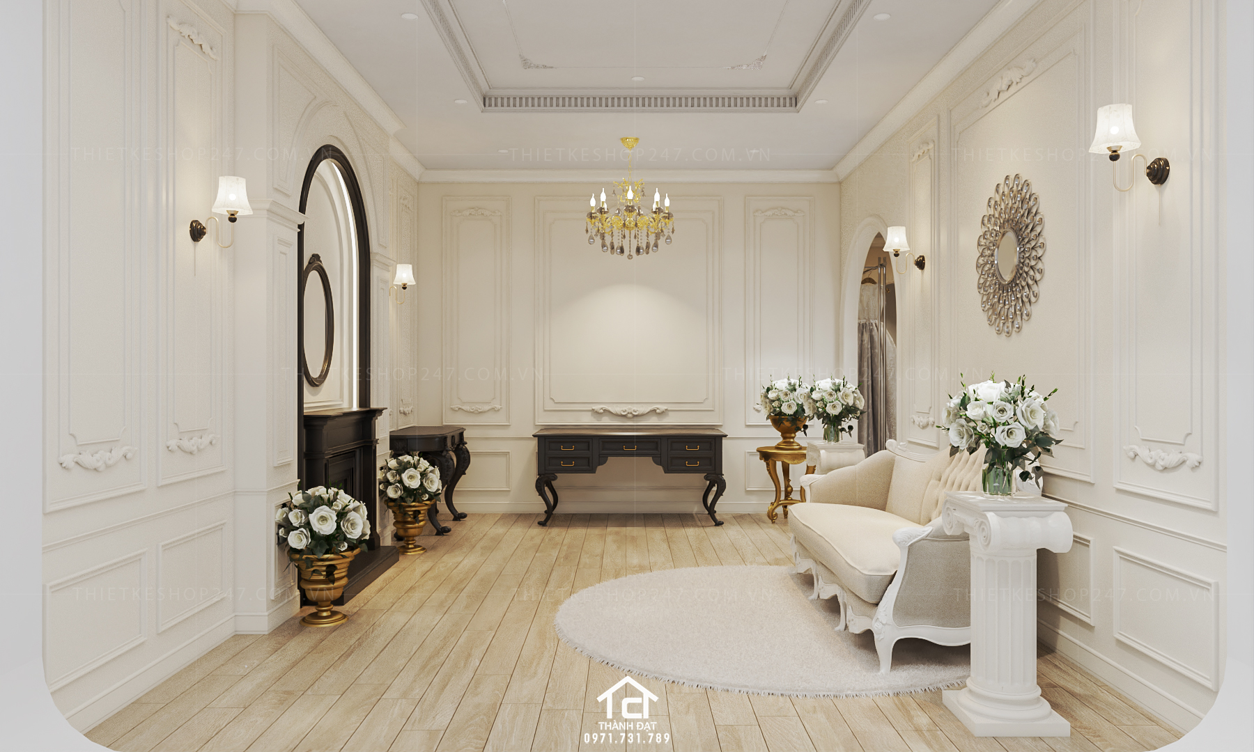 Thiết kế studio áo cưới đẹp trẻ trung