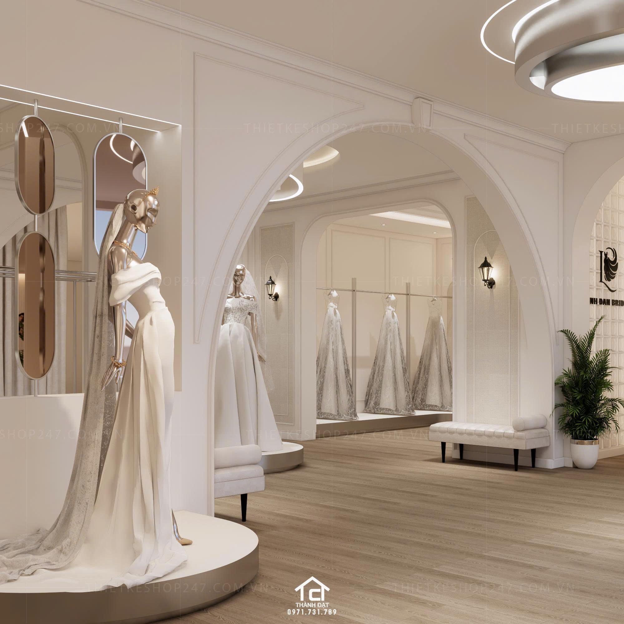 thiết kế studio áo cưới đẹp trẻ trung