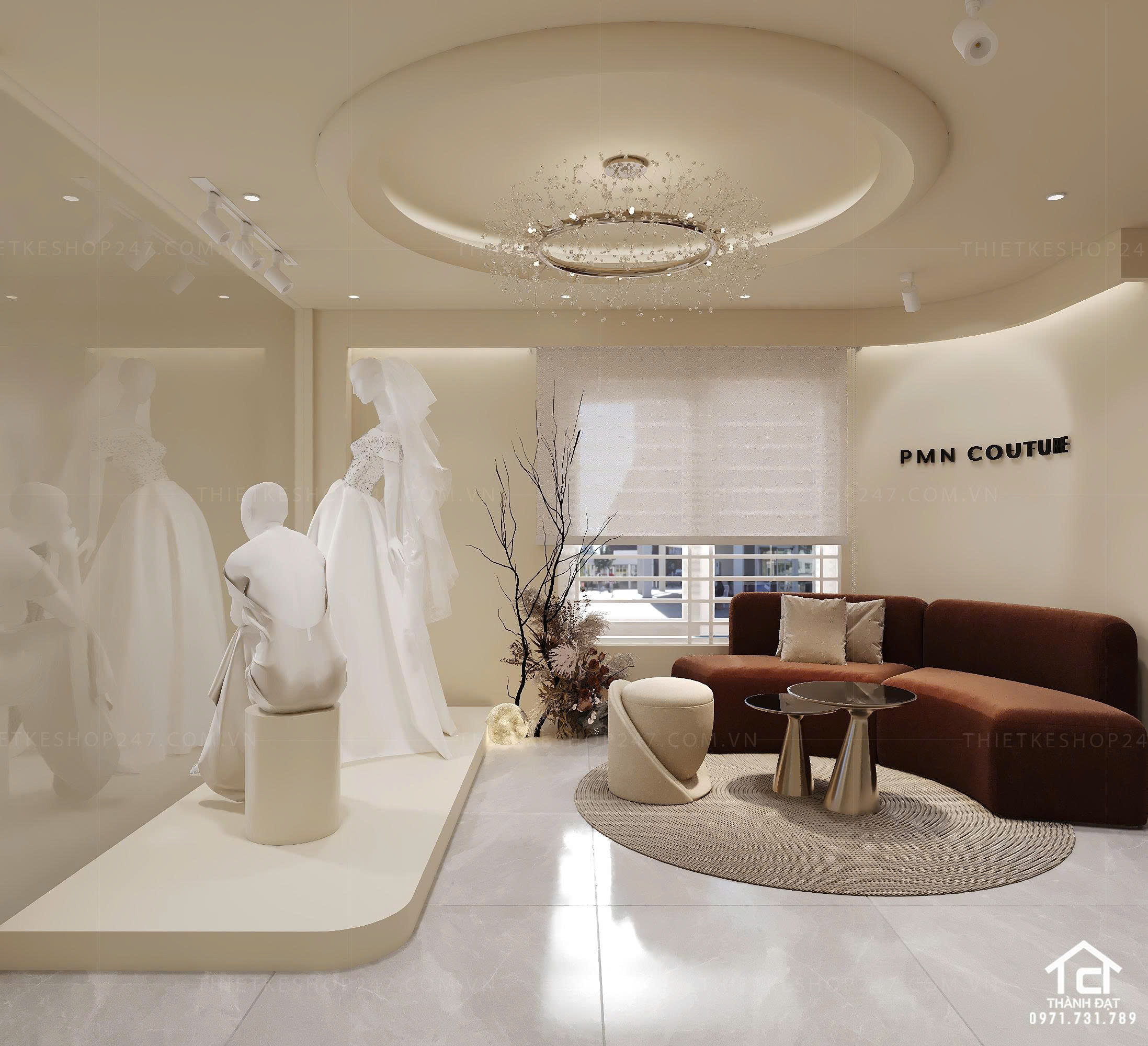 thiết kế studio áo cưới đẹp trẻ trung