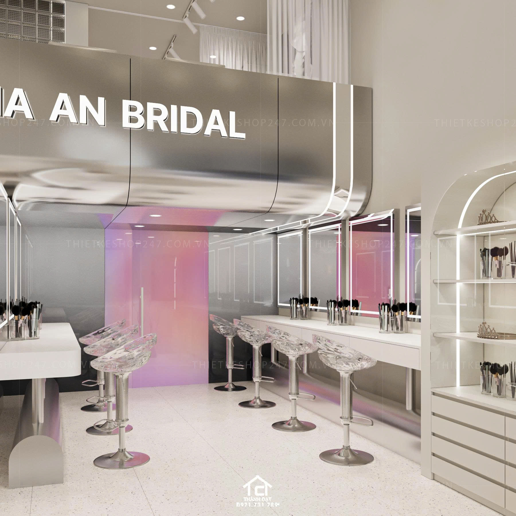 thiết kế studio áo cưới đẹp trẻ trung