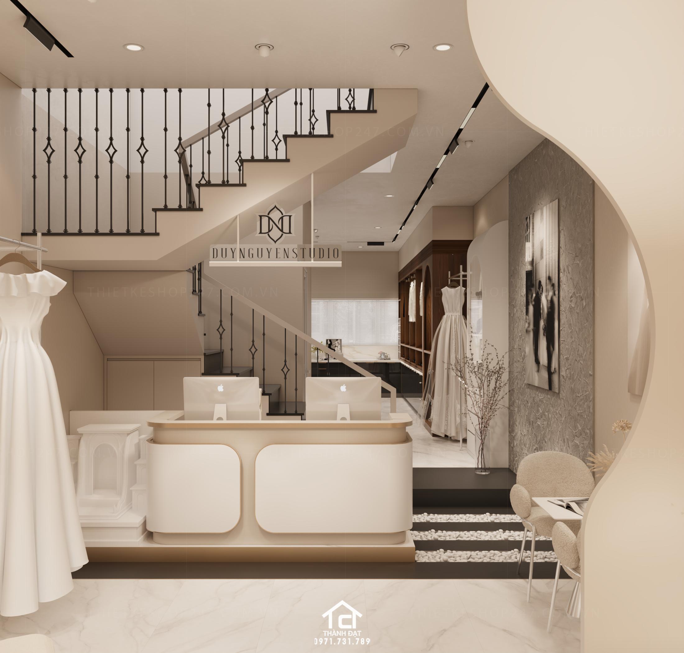 thiết kế studio áo cưới đẹp trẻ trung
