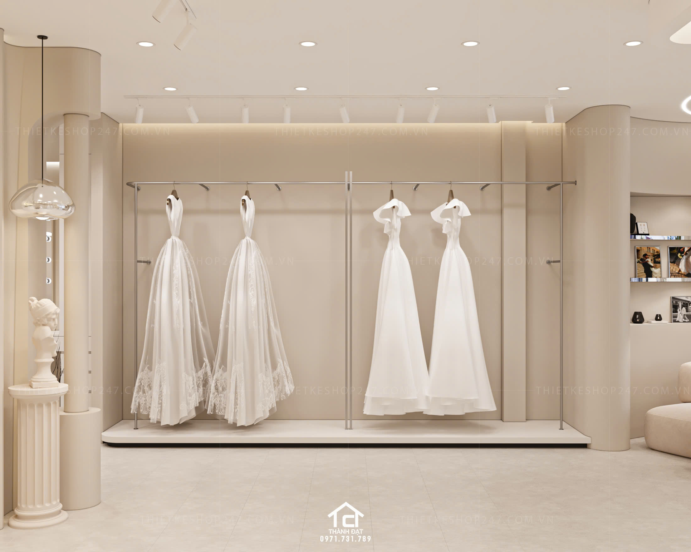 thiết kế studio áo cưới đẹp