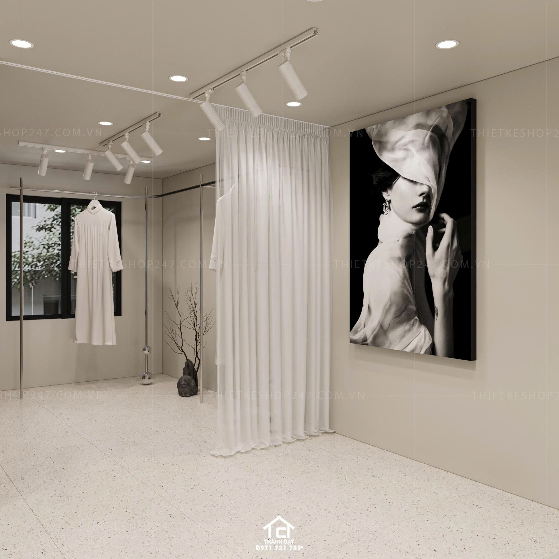 Thiết kế studio áo cưới đẹp và sang