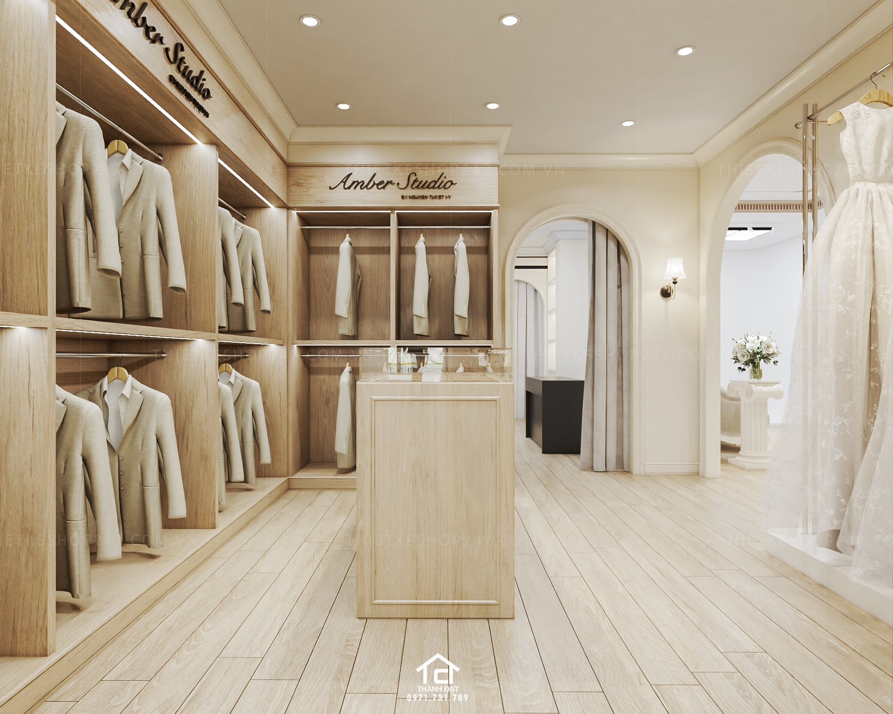 Thiết kế studio áo cưới đẹp xinh
