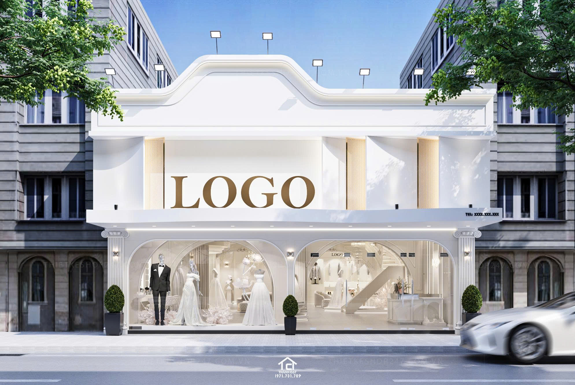 Thiết kế studio áo cưới đẹp xinh