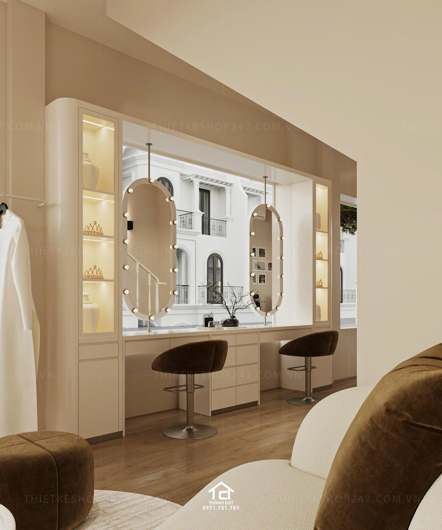 thiết kế studio áo cưới đẹp xinh