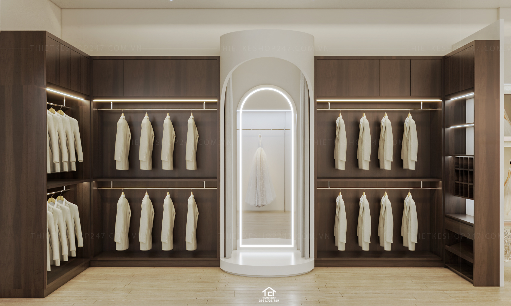 thiết kế studio áo cưới đẹp xinh