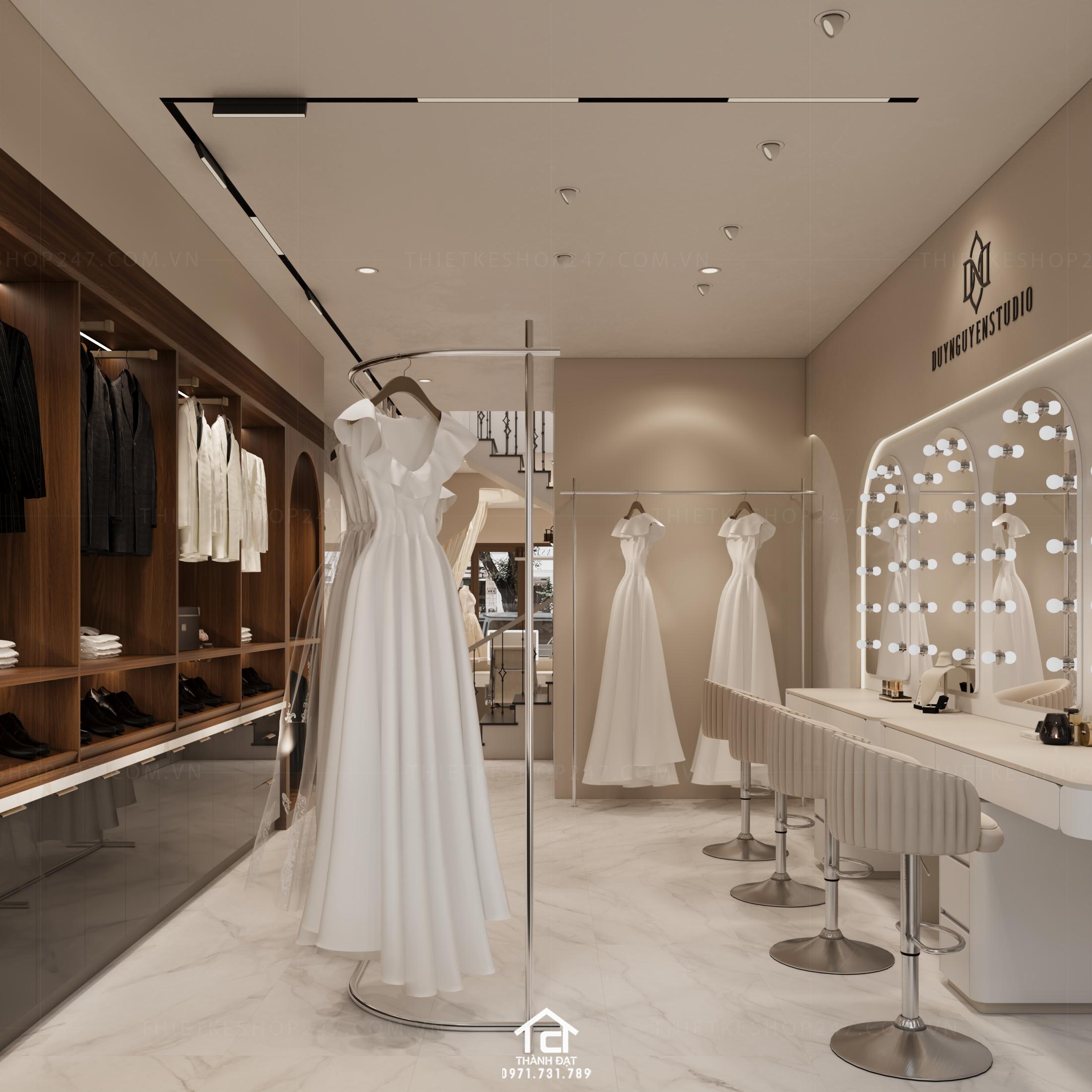 thiết kế studio áo cưới đẹp xinh