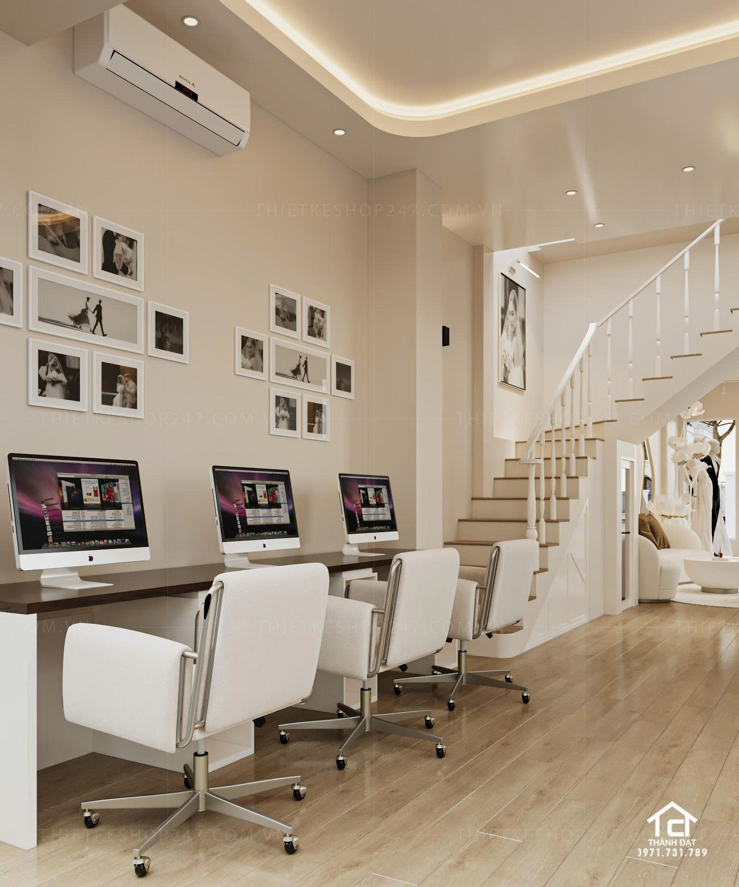 thiết kế studio áo cưới đẹp